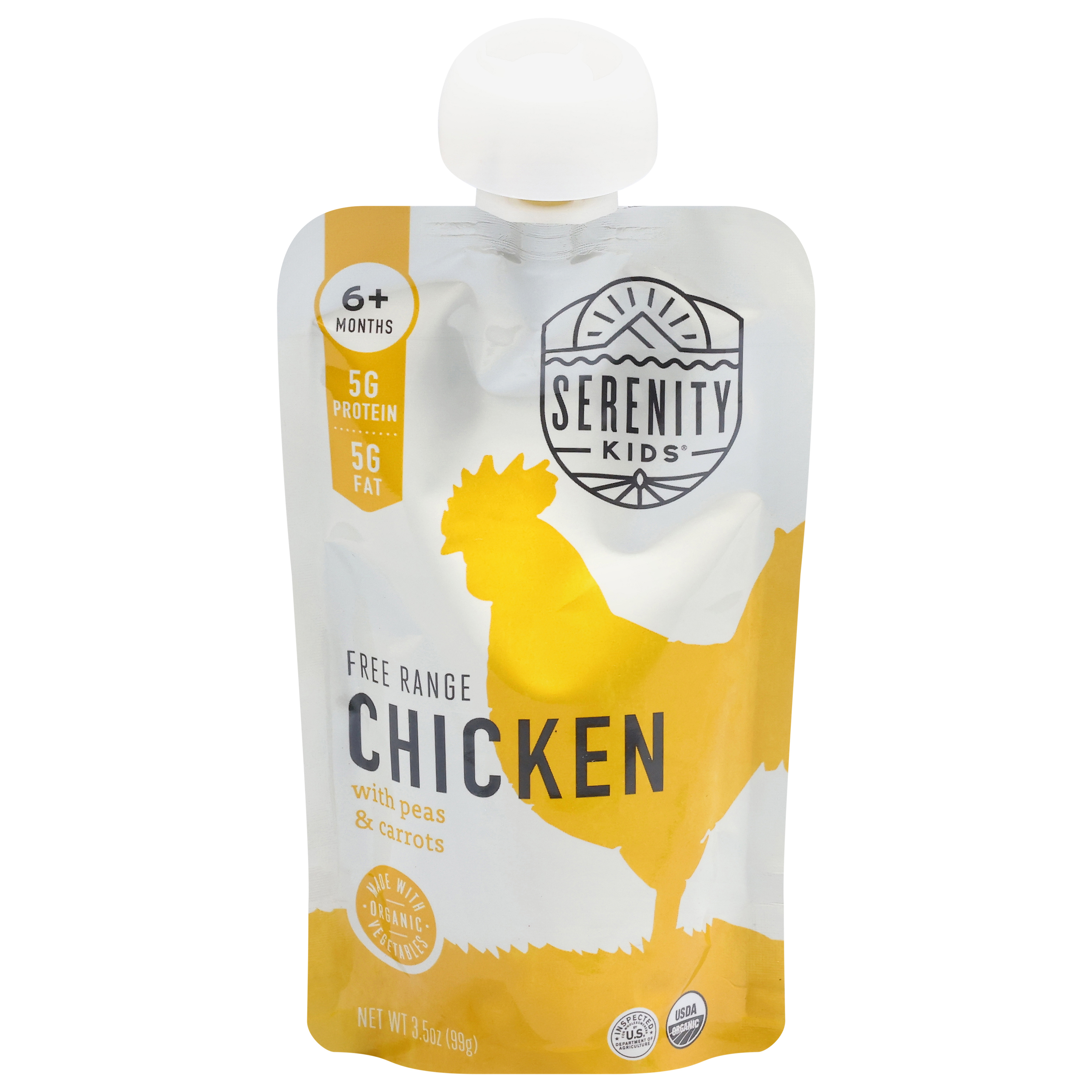 Serenity Kids 6+ Months Free Range Chicken with Peas & Carrots