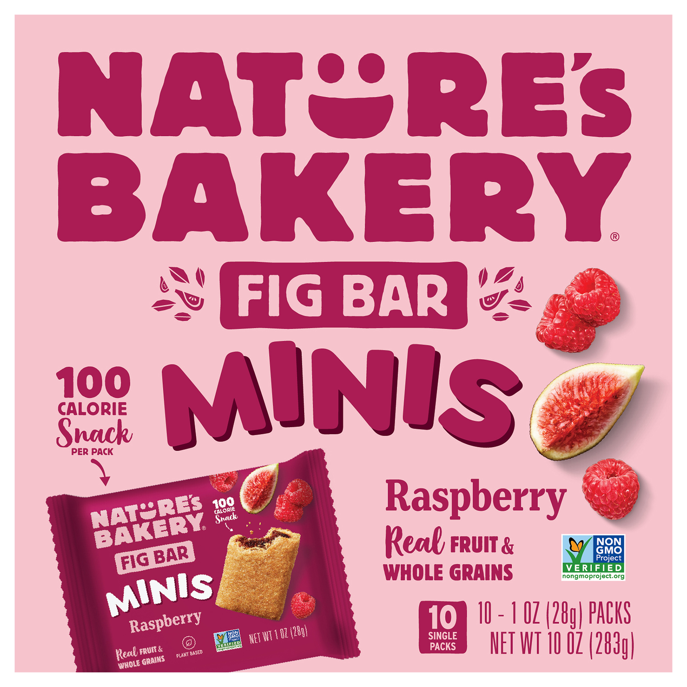 Nature's Bakery Raspberry Whole Wheat Fig Bar Minis, Snack Bars,