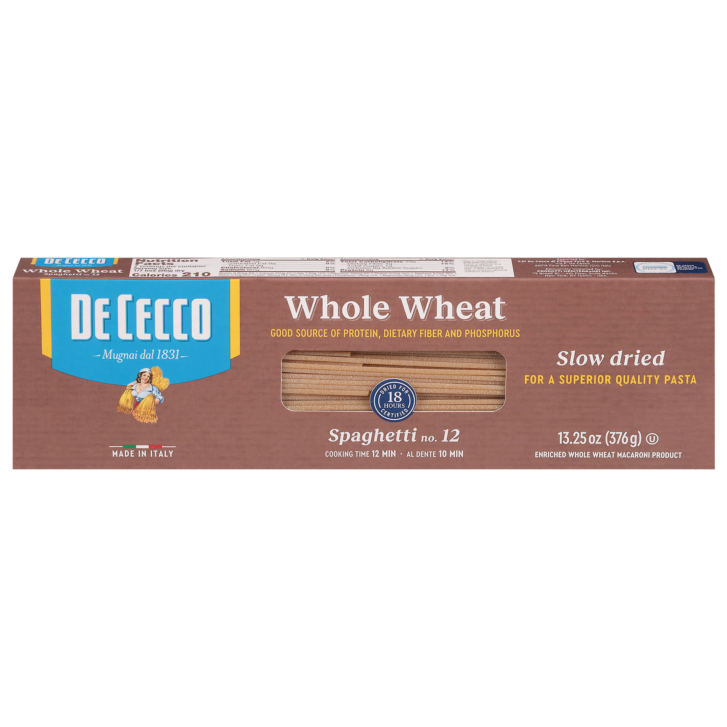 De Cecco Whole Wheat No. 12 Spaghetti