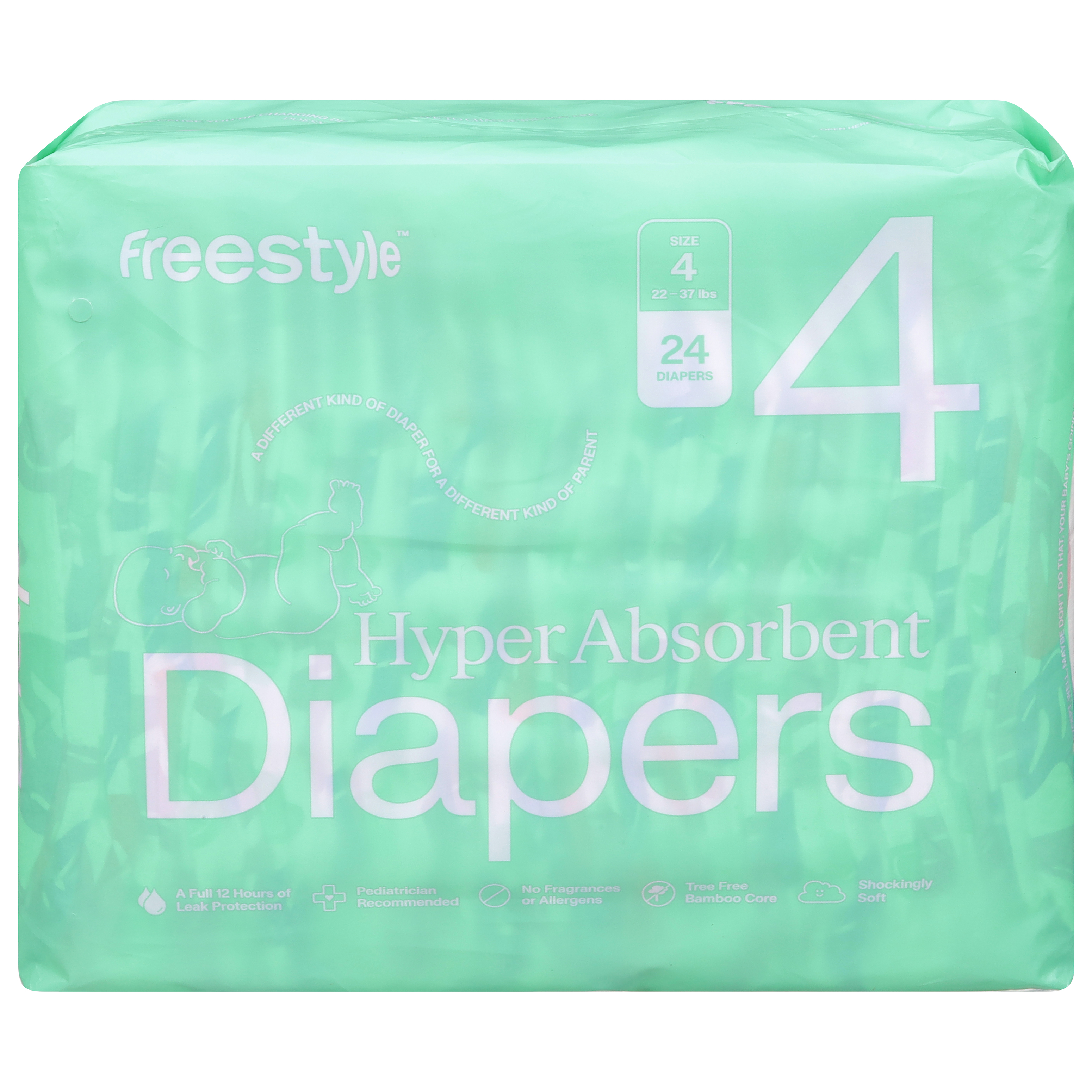 FreeStyle Hyper Absorbent Diapers Size 4 (22-37 lbs)