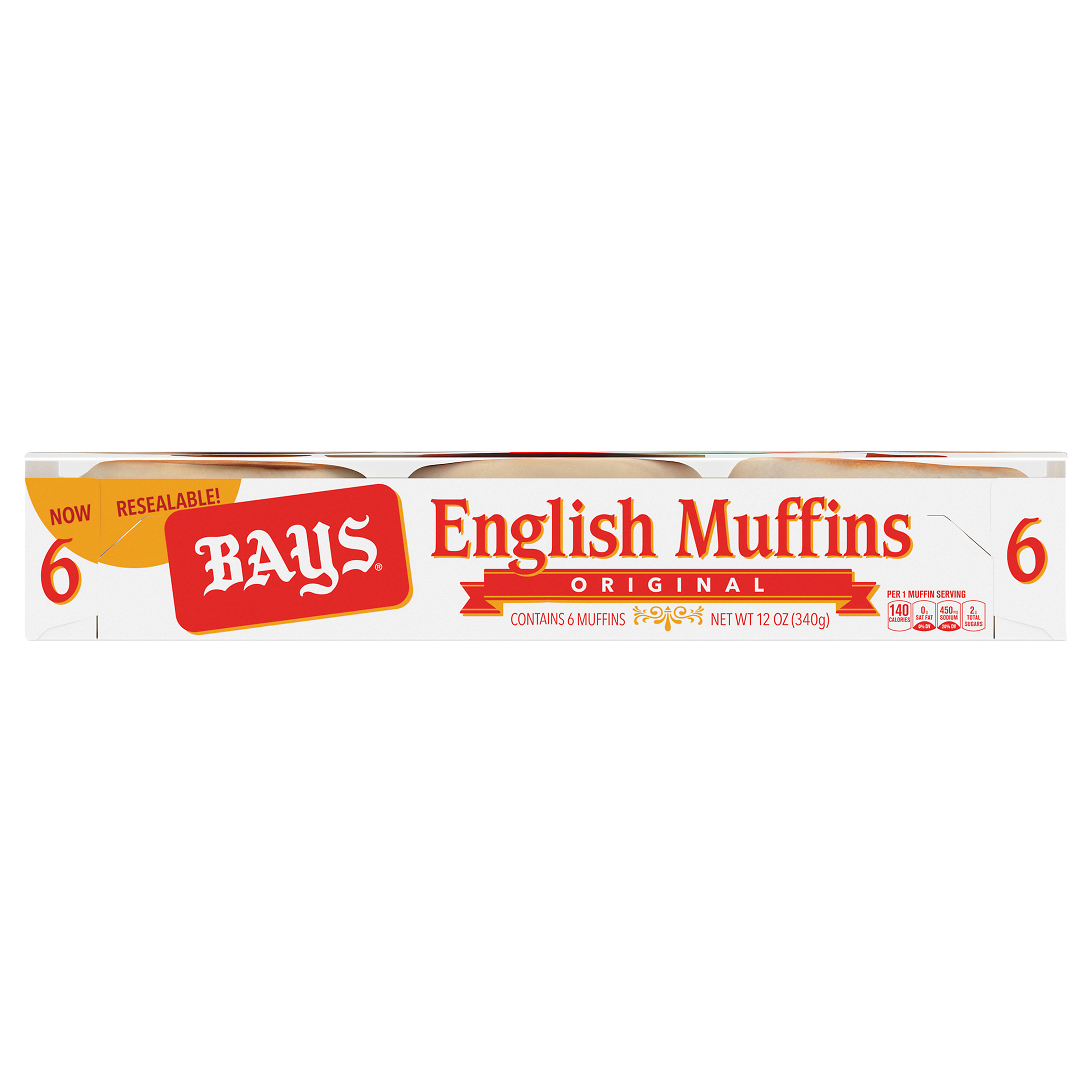 Bays Original English Muffins 6 Ct 12 Oz