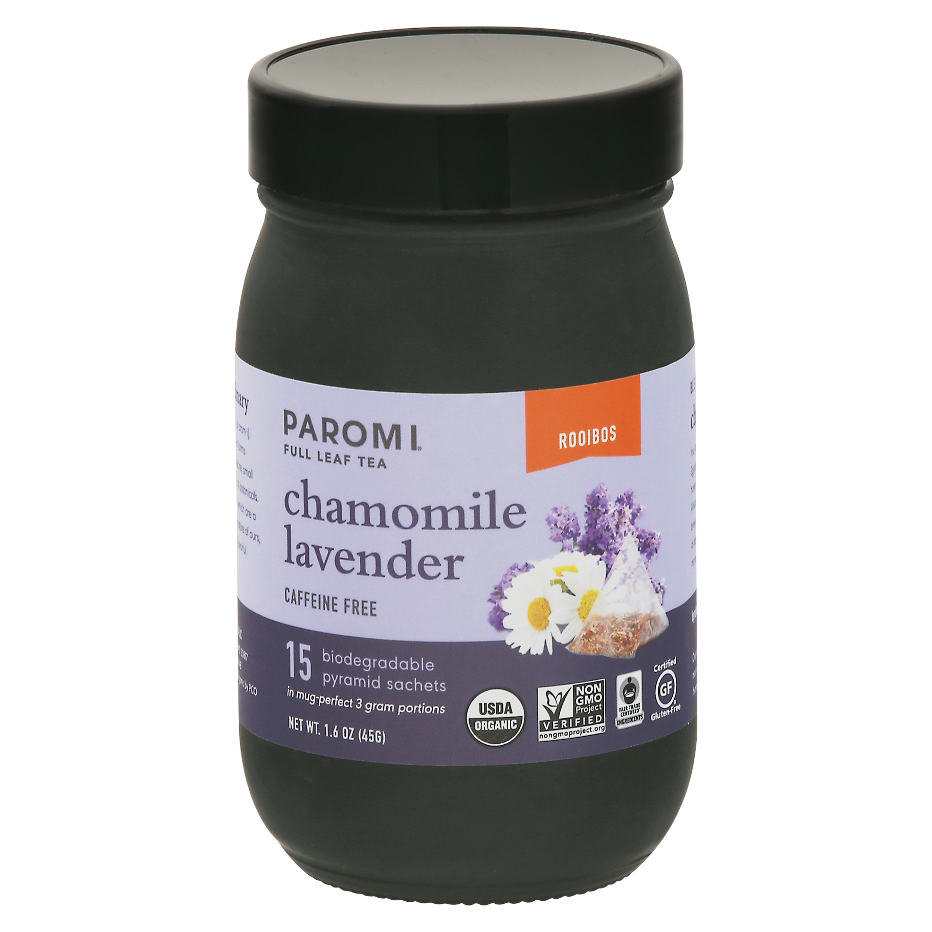 Paromi Chamomile Lavender Rooibos Tea Pyramid Sachets