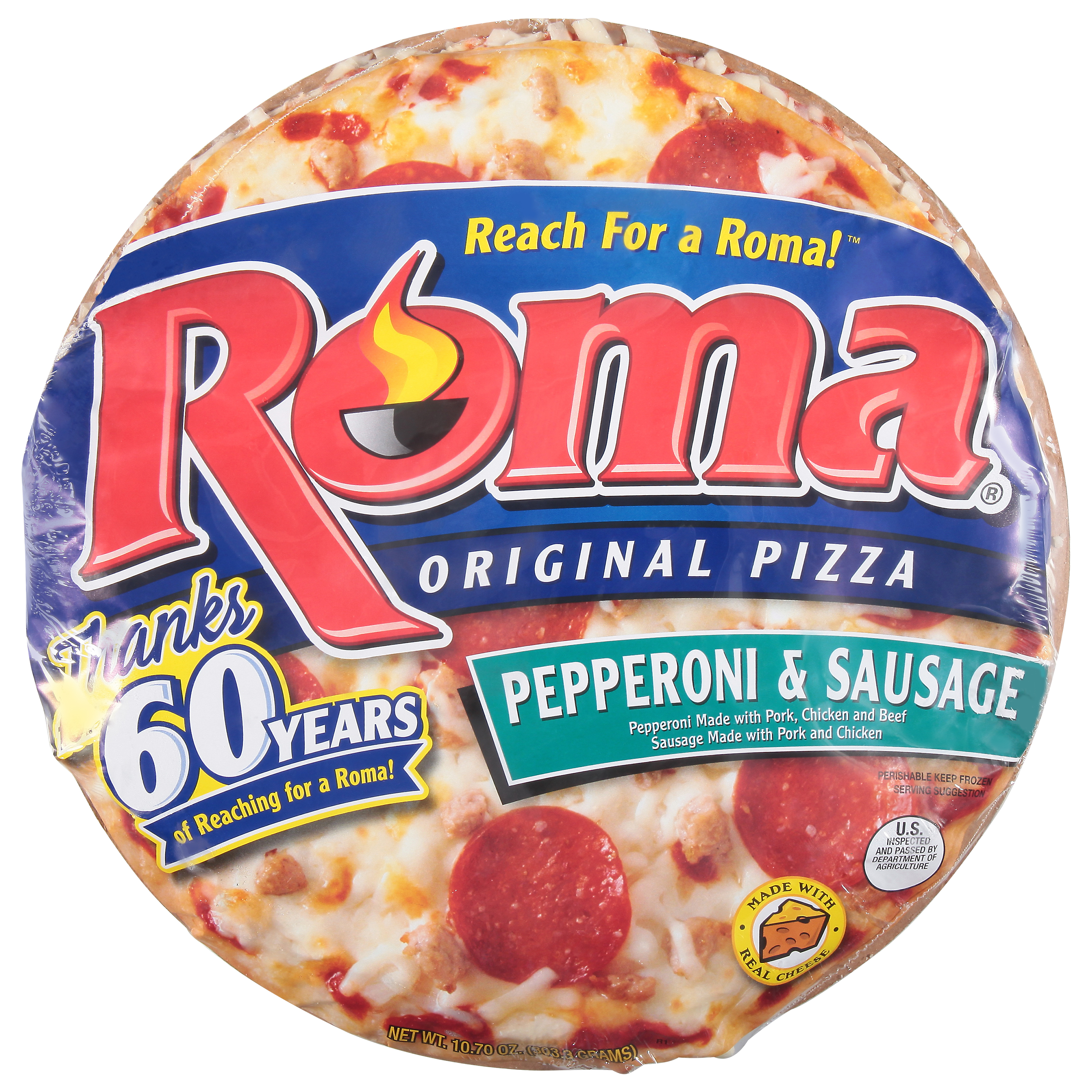 Roma Pepperoni & Sausage Pizza, 12 oz