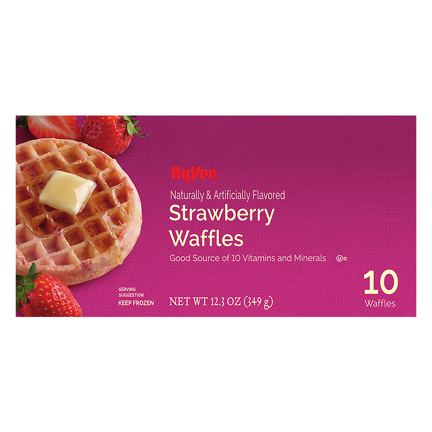 HyVee Strawberry Waffles 10 ea