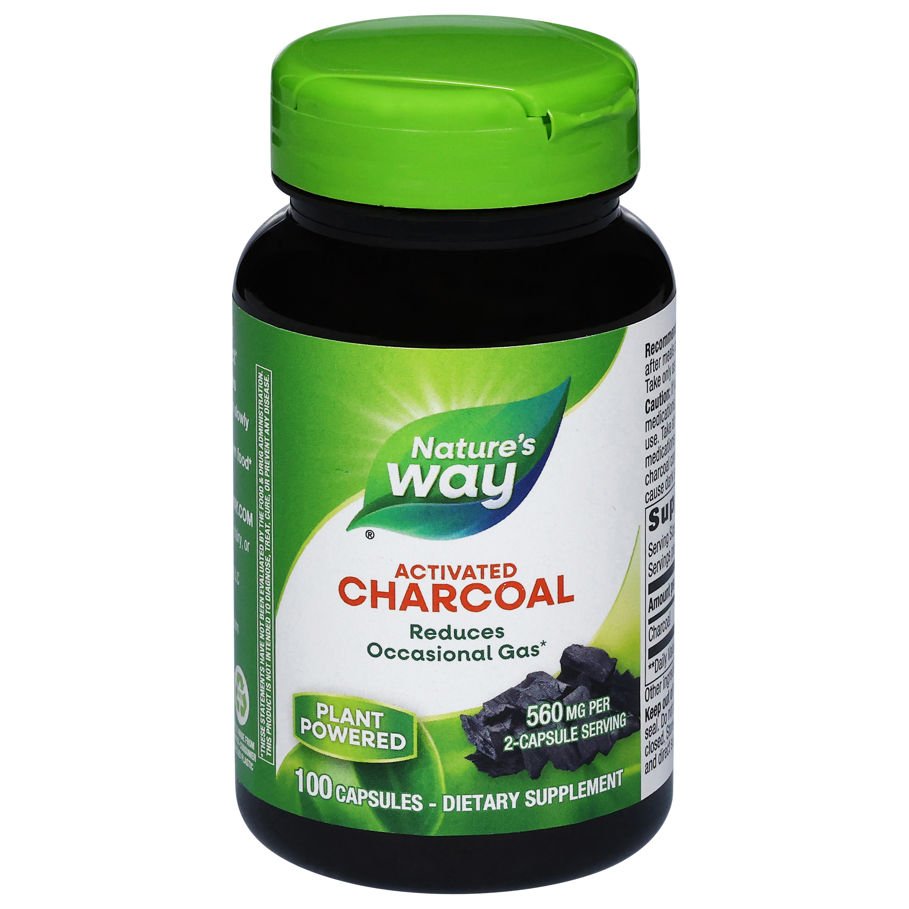 Nature's Way 560 mg Activated Charcoal 100 Capsules