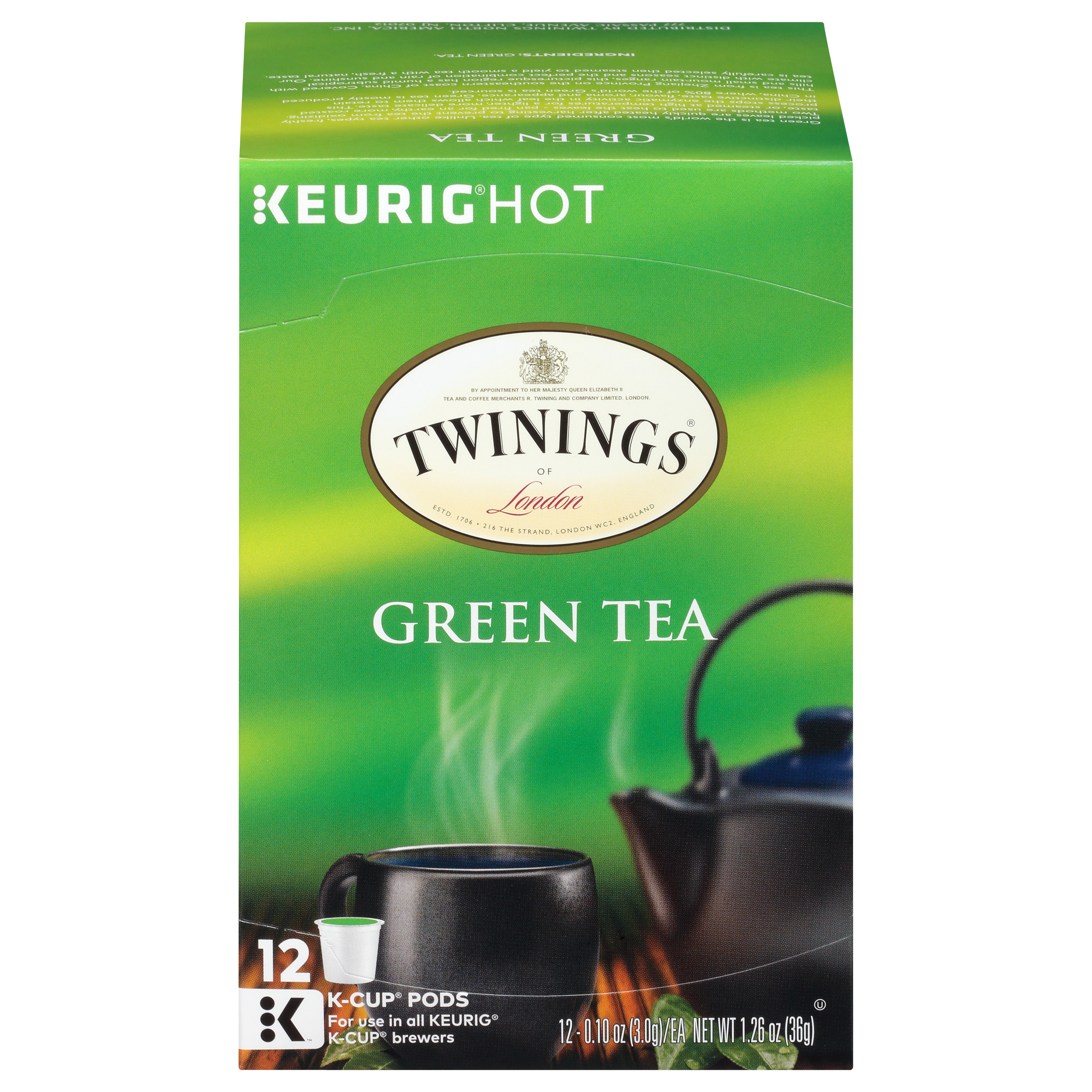 Twinings of London® Green Tea 12 ct K-Cup® Pods 1.26 oz. Box