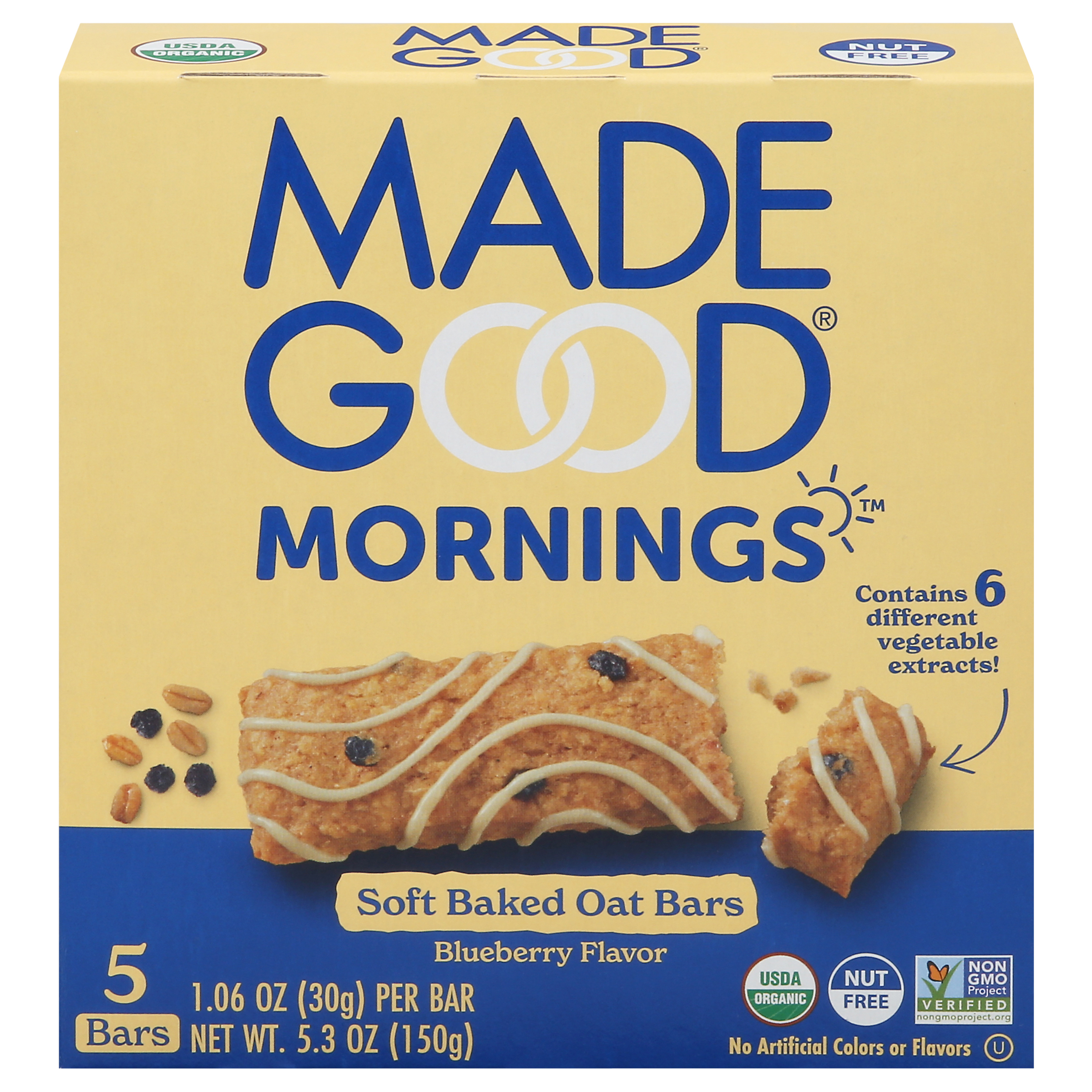 MadeGood Soft Baked Blueberry Flavor Oat Bars