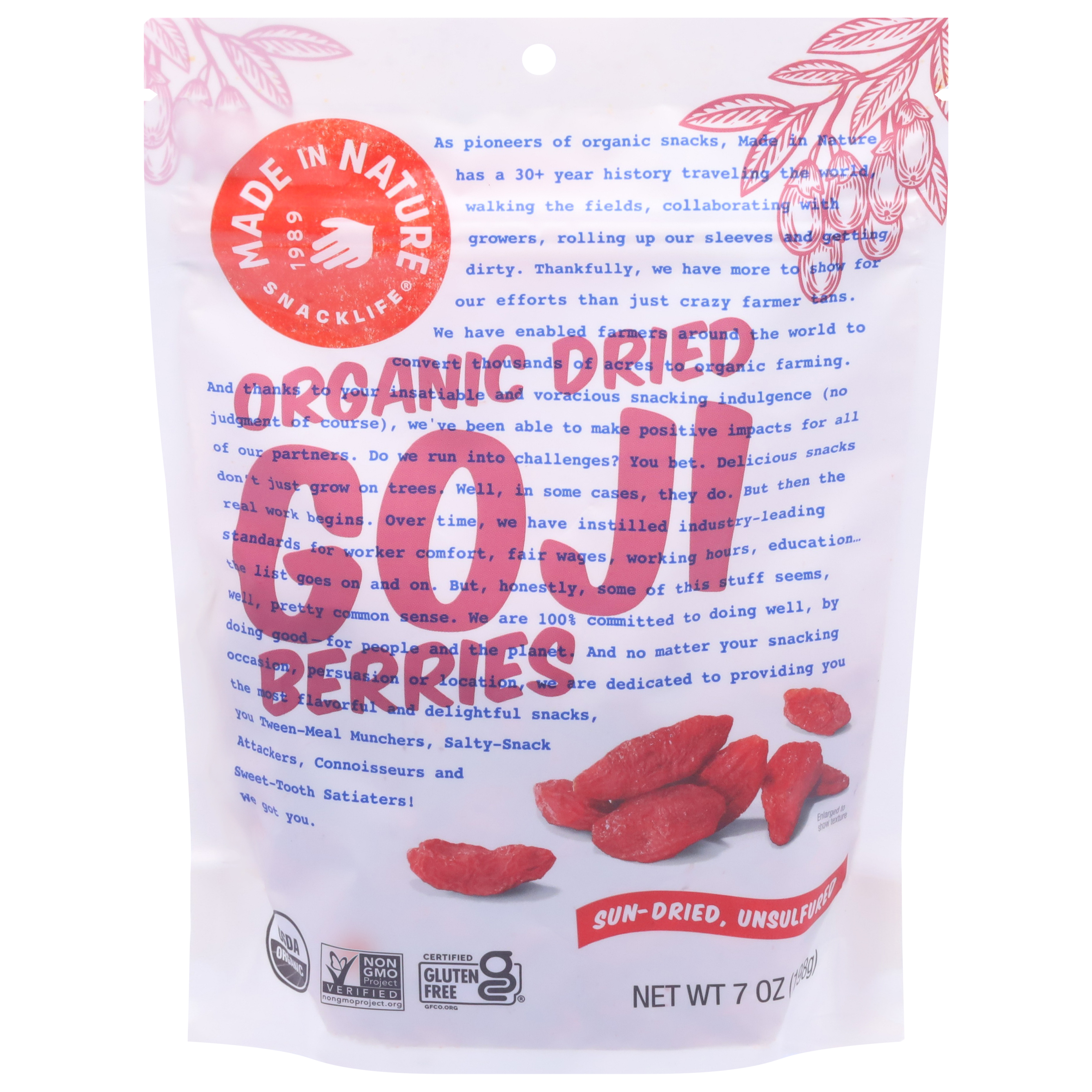 Made in Nature Dried Organic Goji Berries