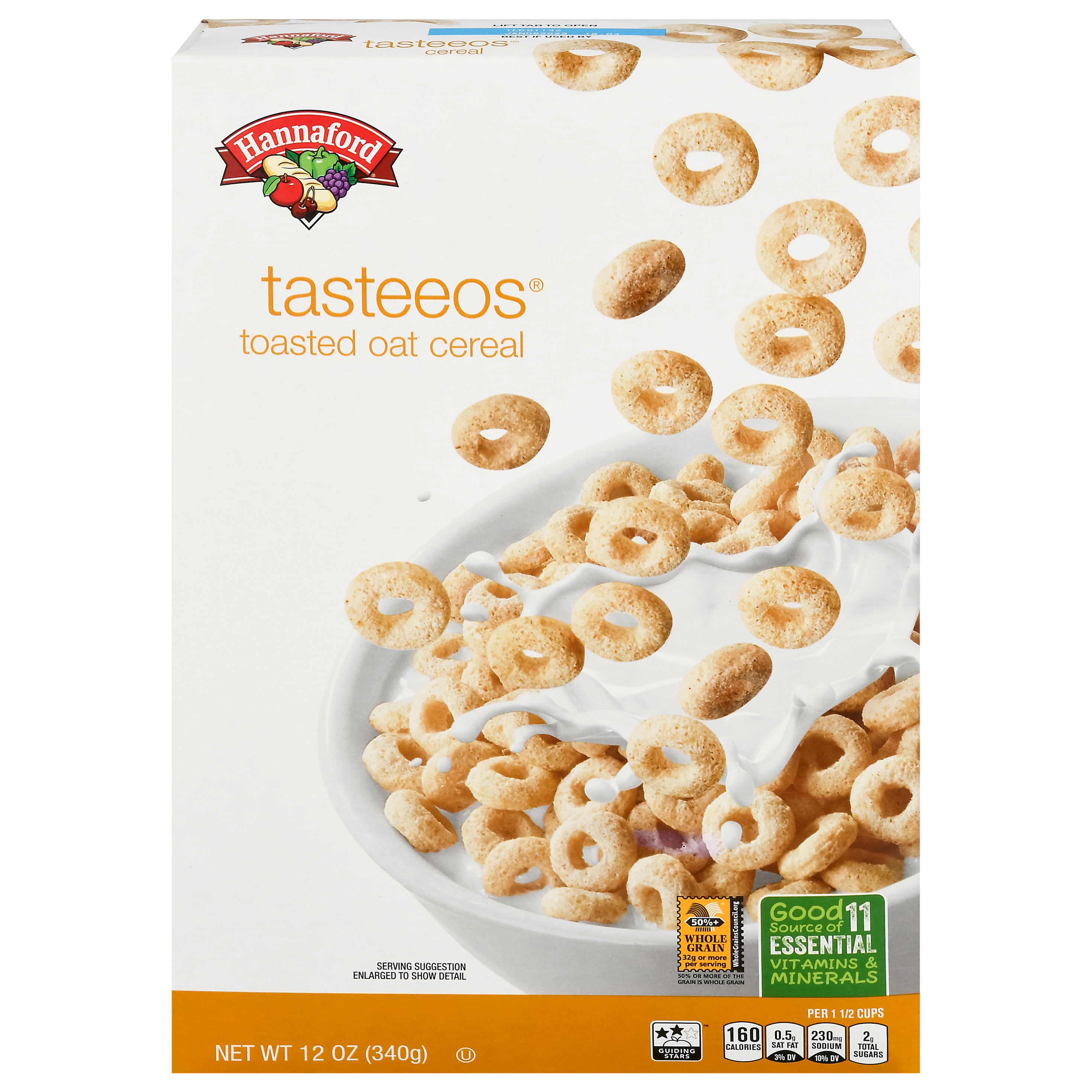 Hannaford Tasteeos Toasted Oat Cereal 12 oz