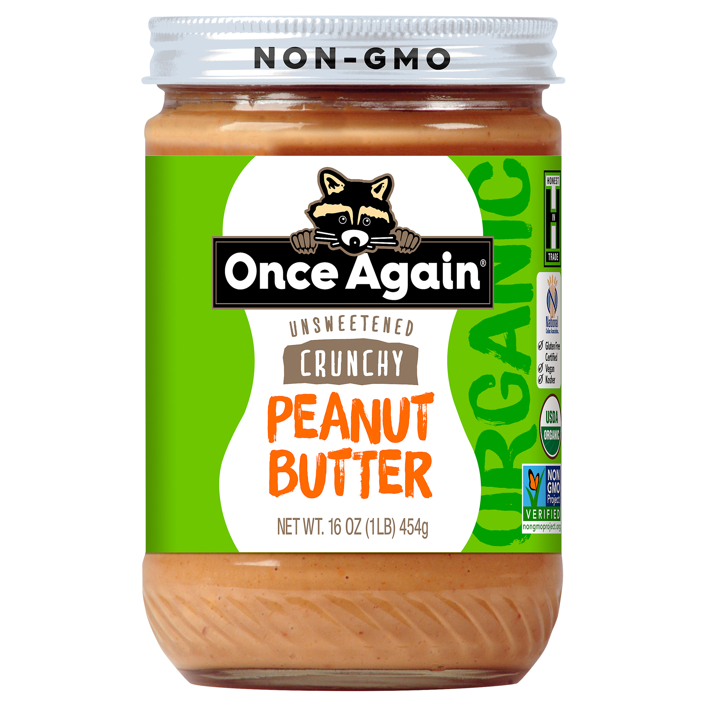 Once Again Organic Crunchy Unsweetened Peanut Butter