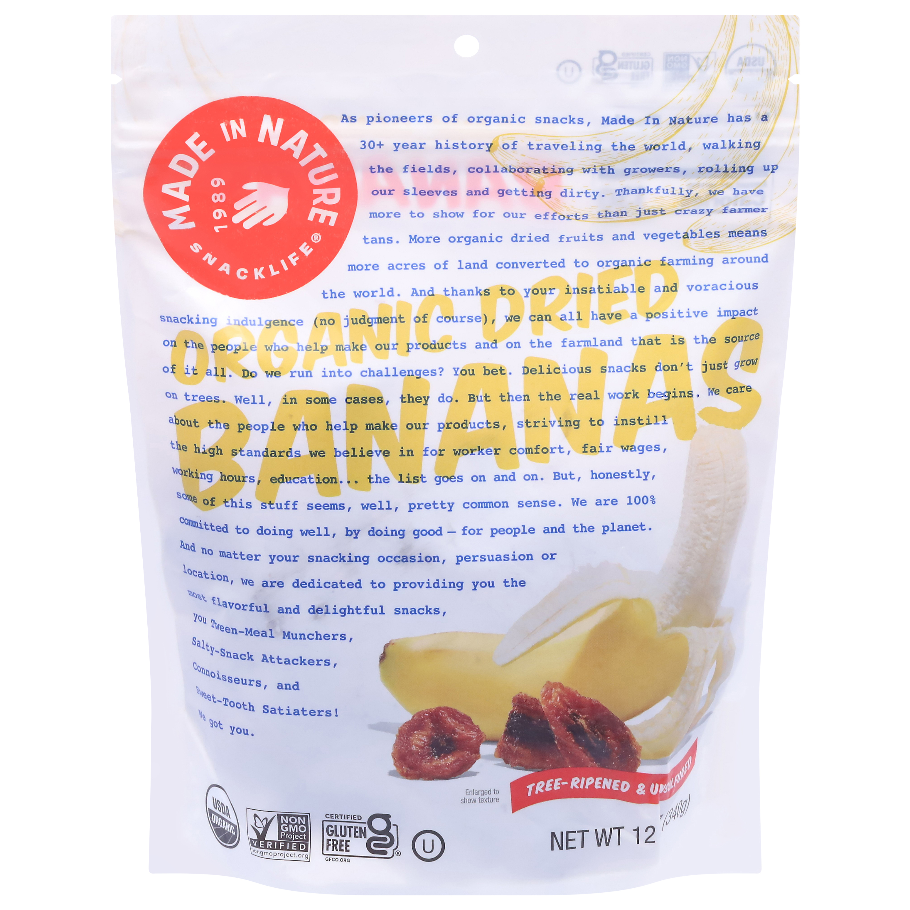 Made in Nature Organic Dried Bananas