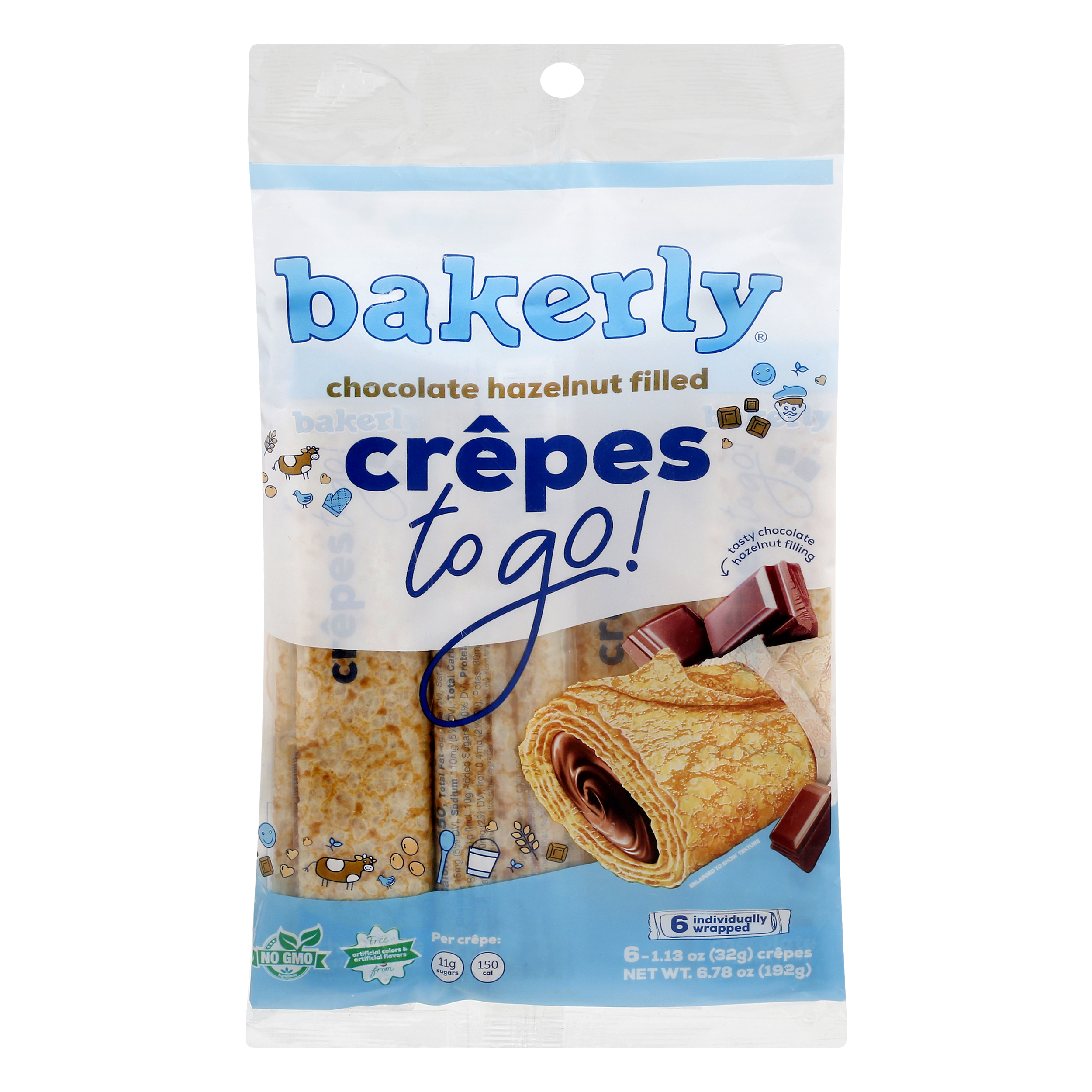 Bakerly Chocolate Hazelnut Filled Crepes To Go