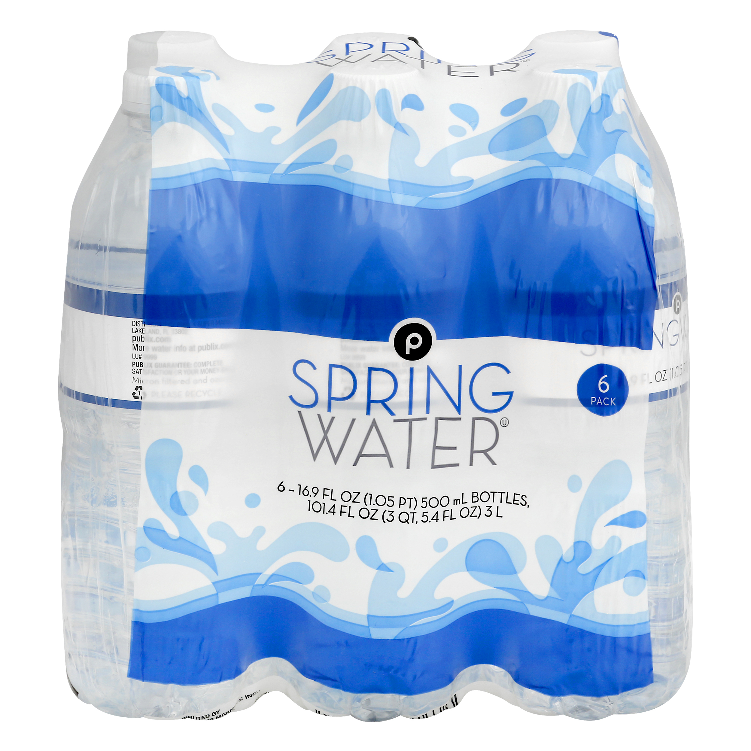 Publix 6 Pack Spring Water 6 ea OVERWRAP