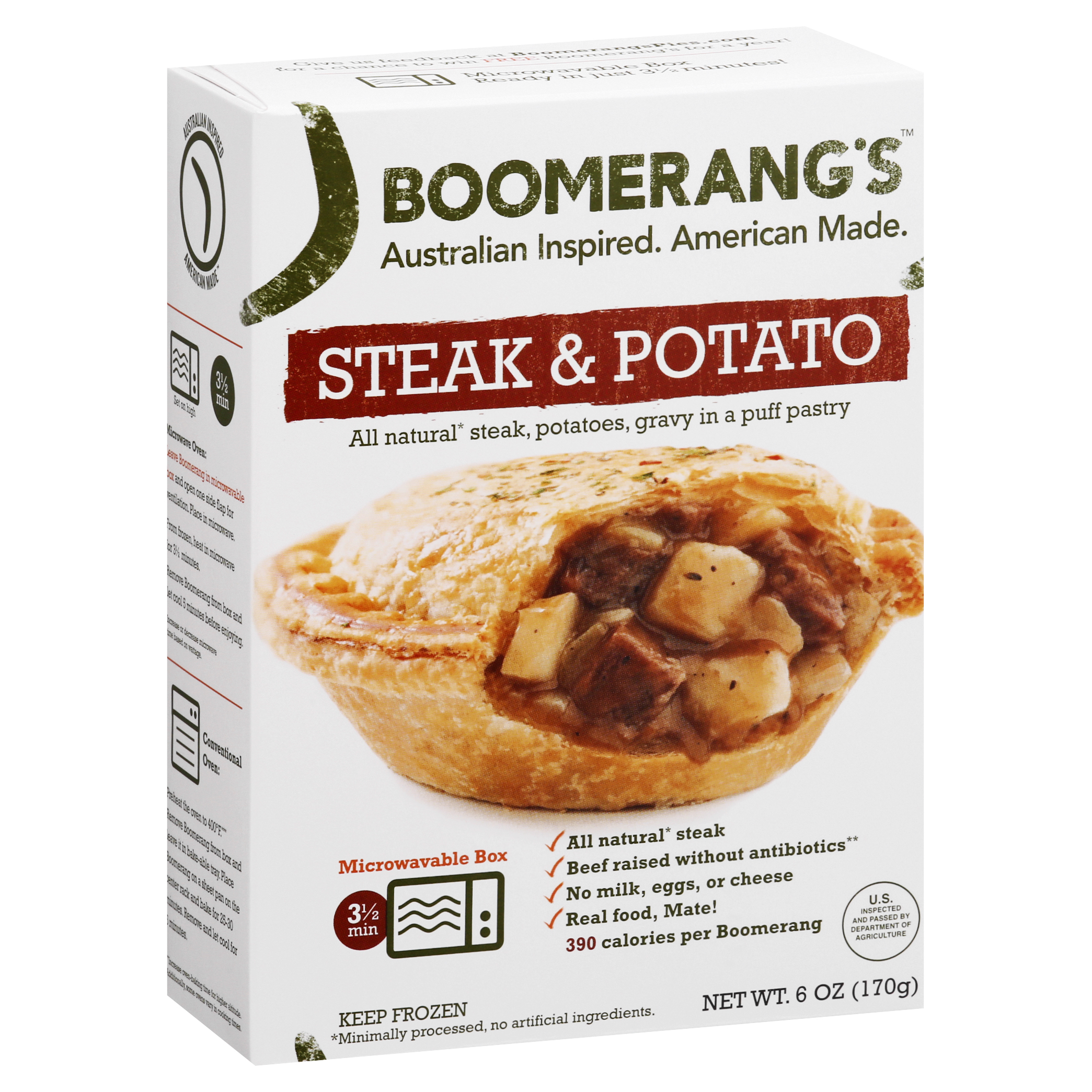 Boomerangs Steak & Potato Pie