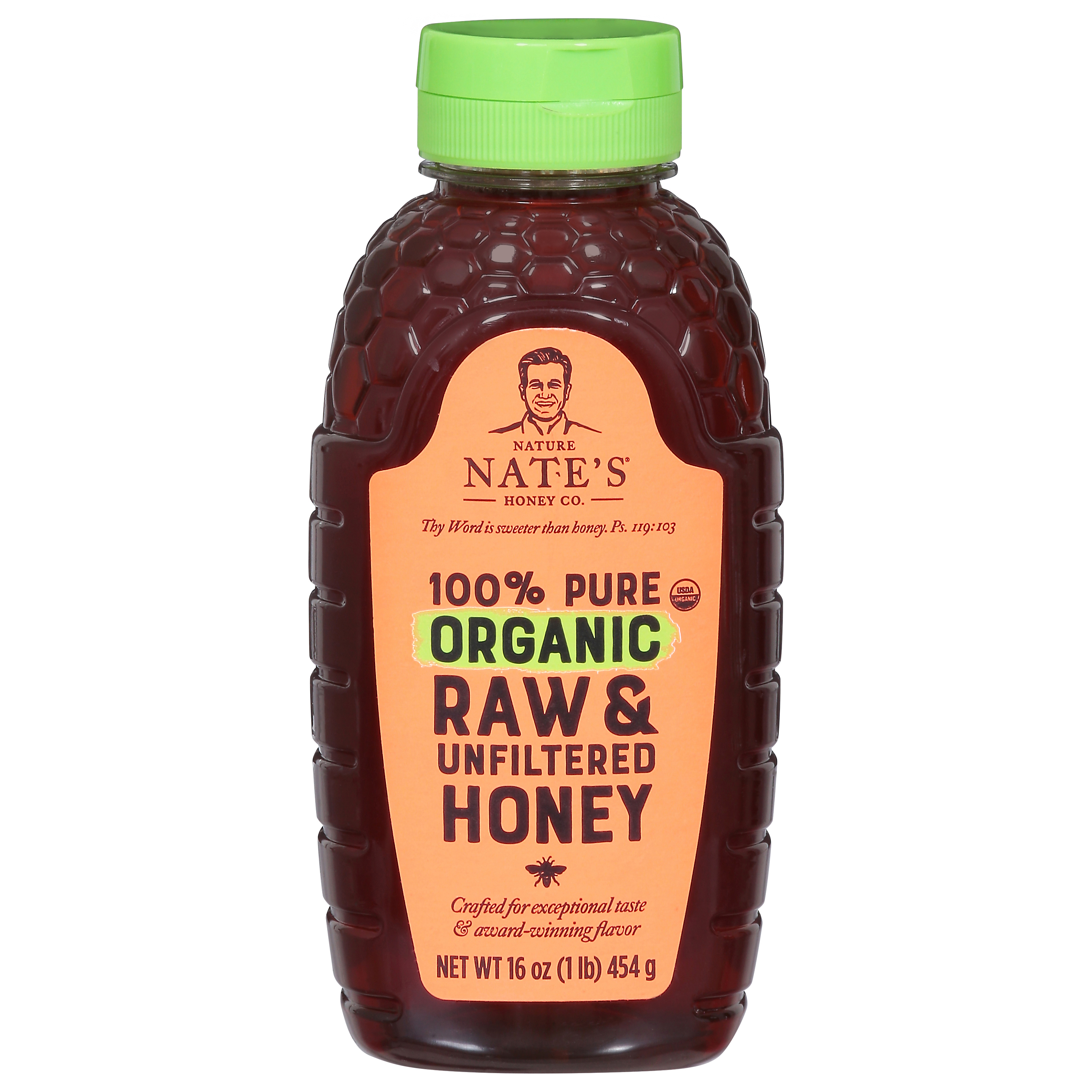Nature Nate's Honey Co. Raw & Unfiltered Organic 100% Pure Honey