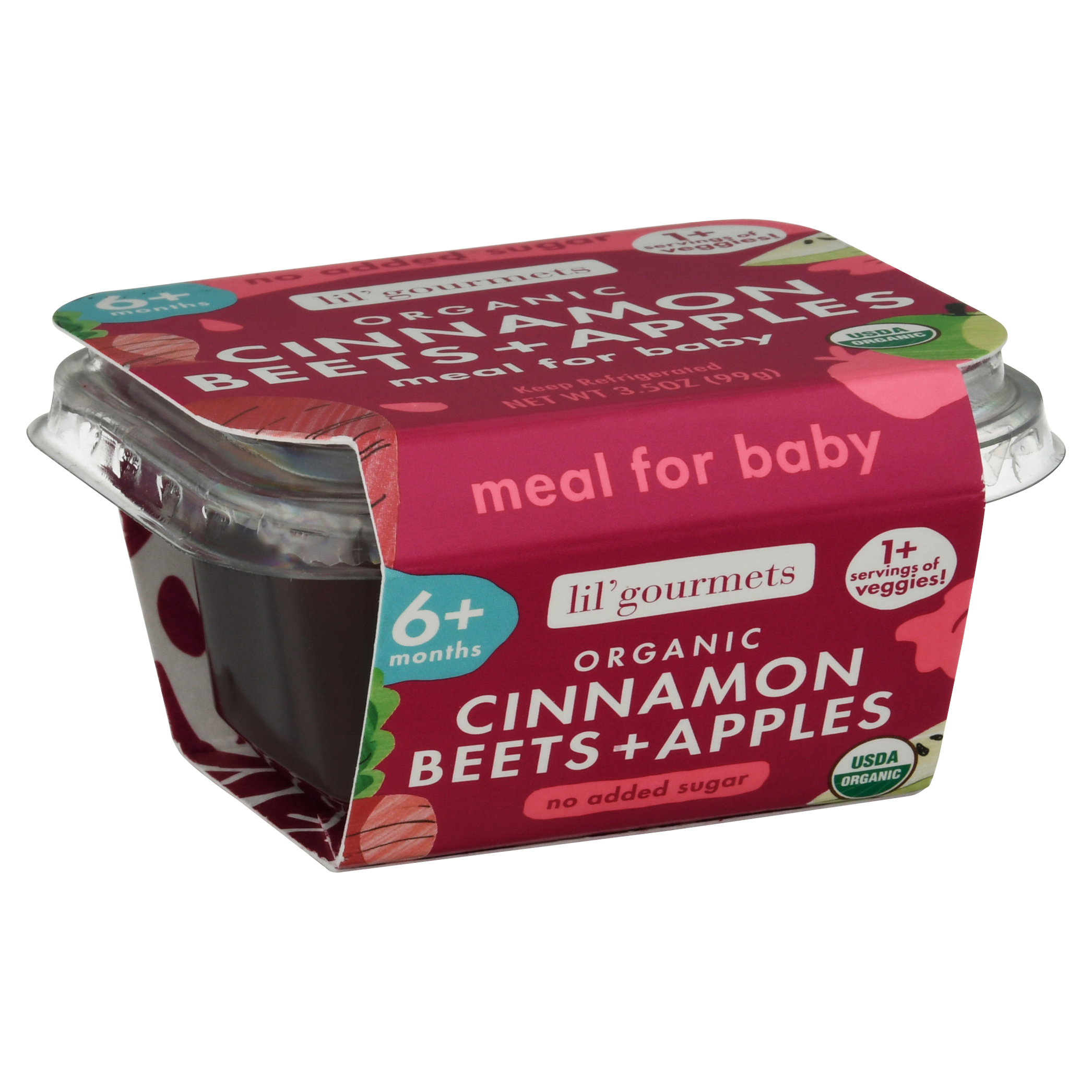 Lil' Gourmets 6+ Months Organic Cinnamon Beets + Apples Meal for Baby