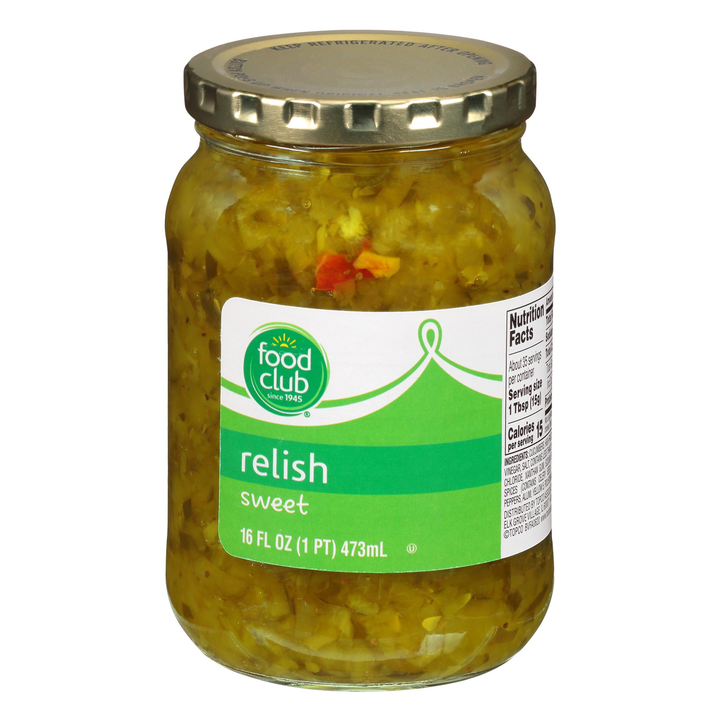 Food Club Sweet Relish 16 oz Jar