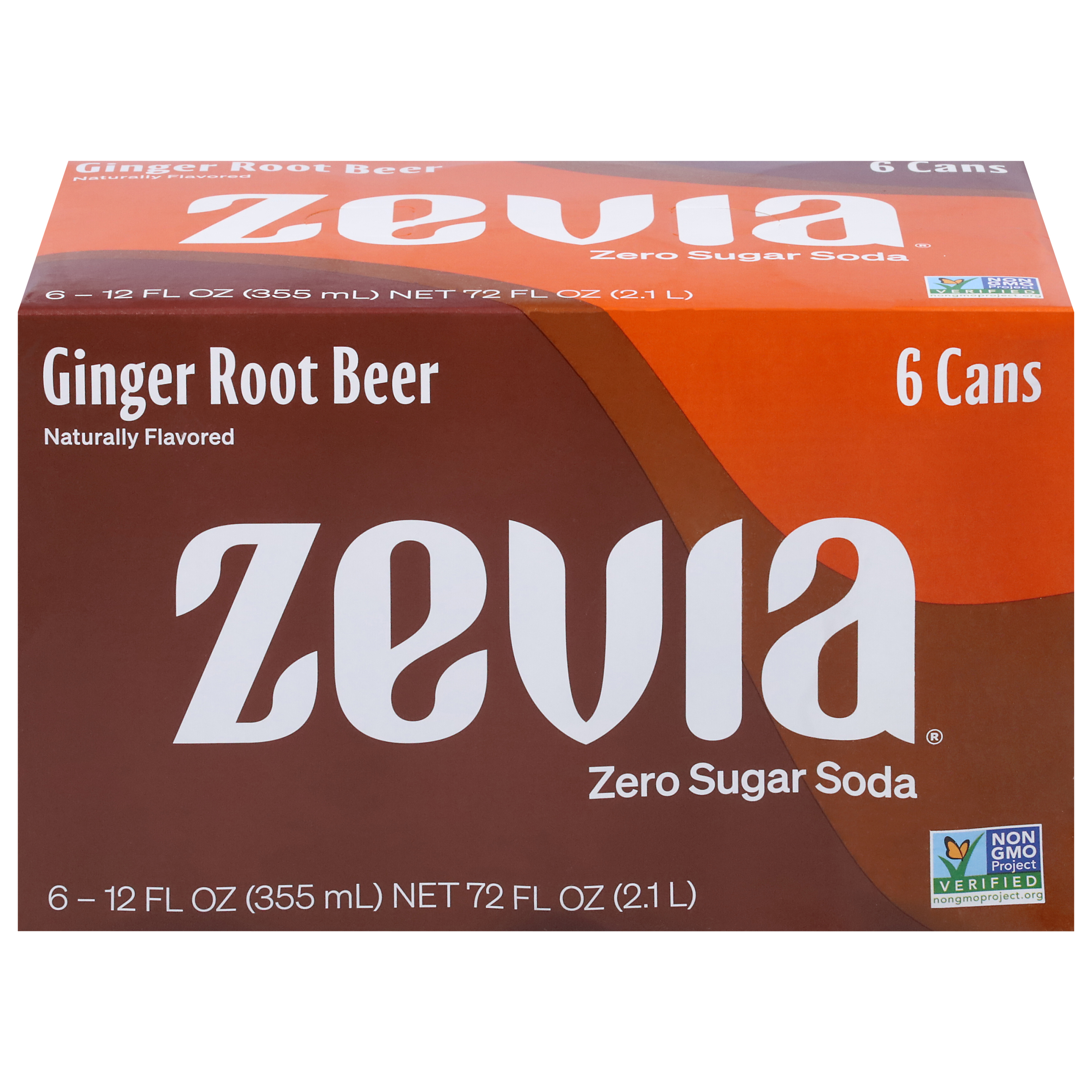 Zevia Zero Sugar Ginger Root Beer Soda