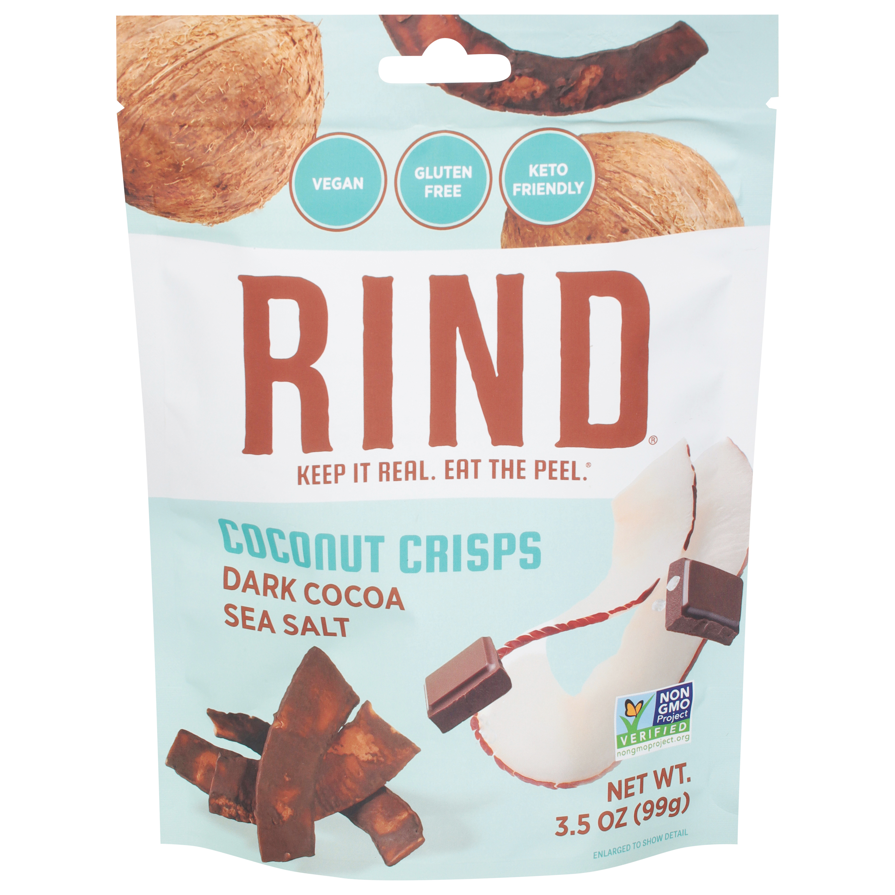 Rind Dark Cocoa Sea Salt Coconut Crisps