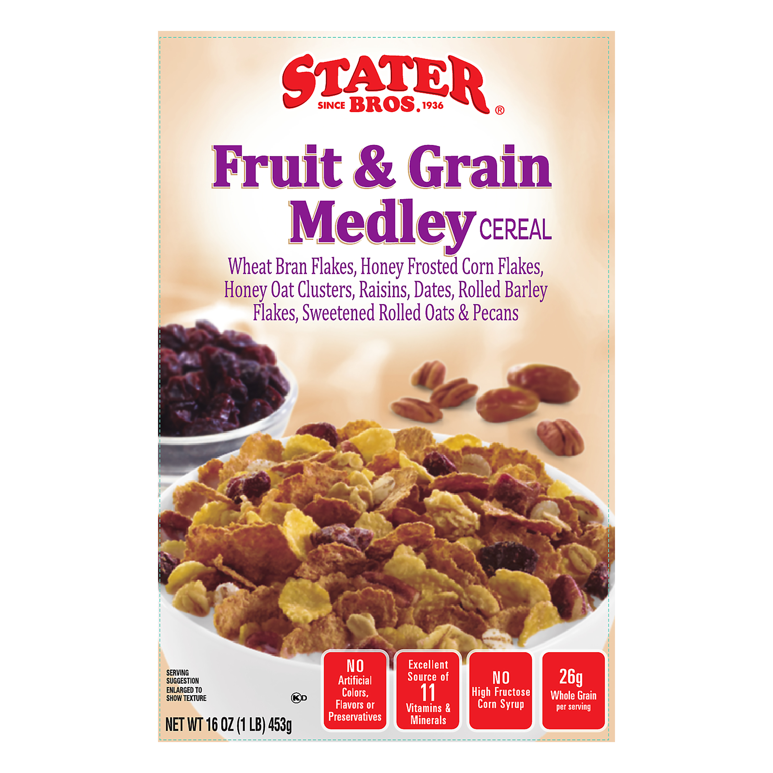 Stater Bros. Fruit & Grain Medley Cereal 16 oz Box