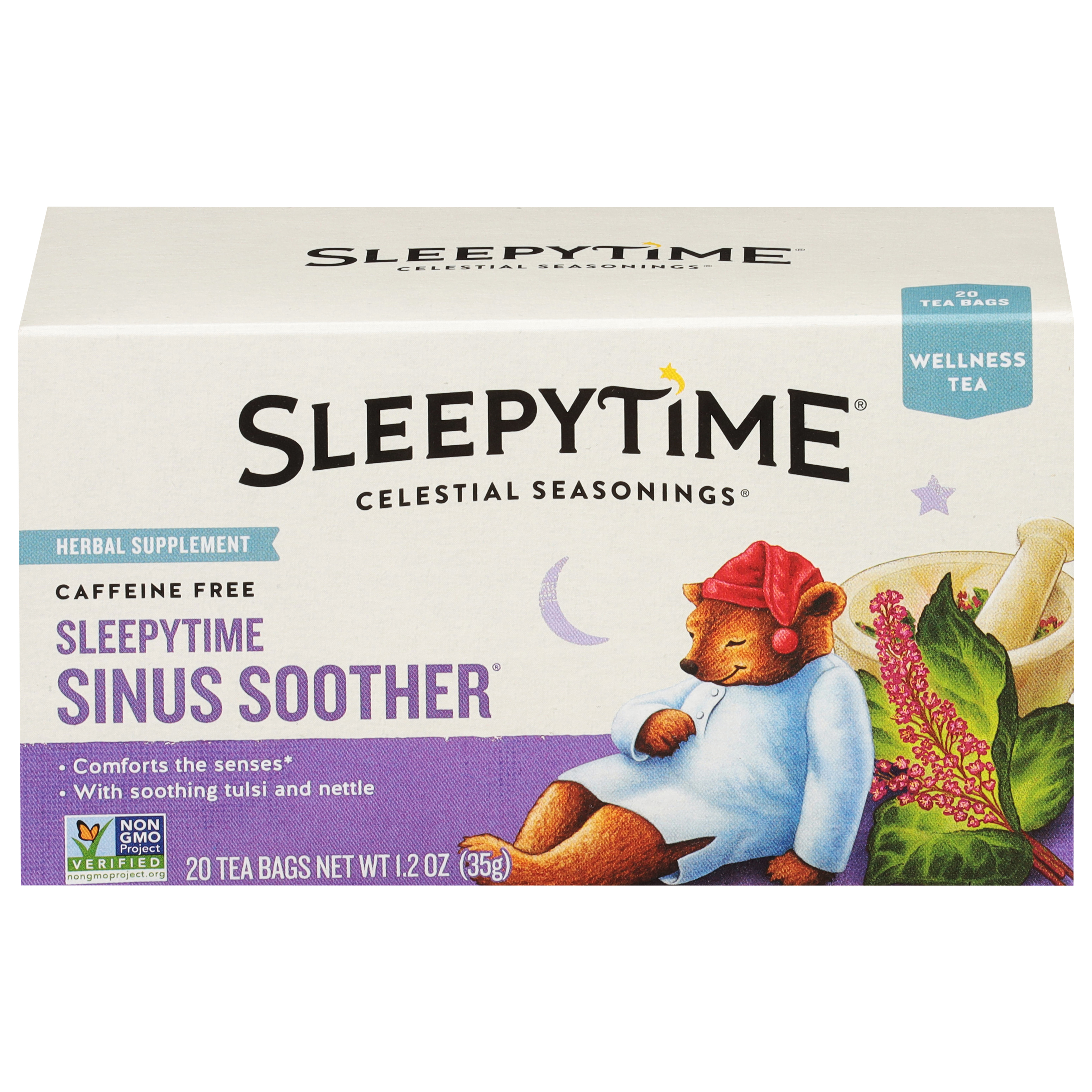 Celestial Seasonings Sleepytime Caffeine Free Sinus Soother Wellness Tea 20 Tea Bags