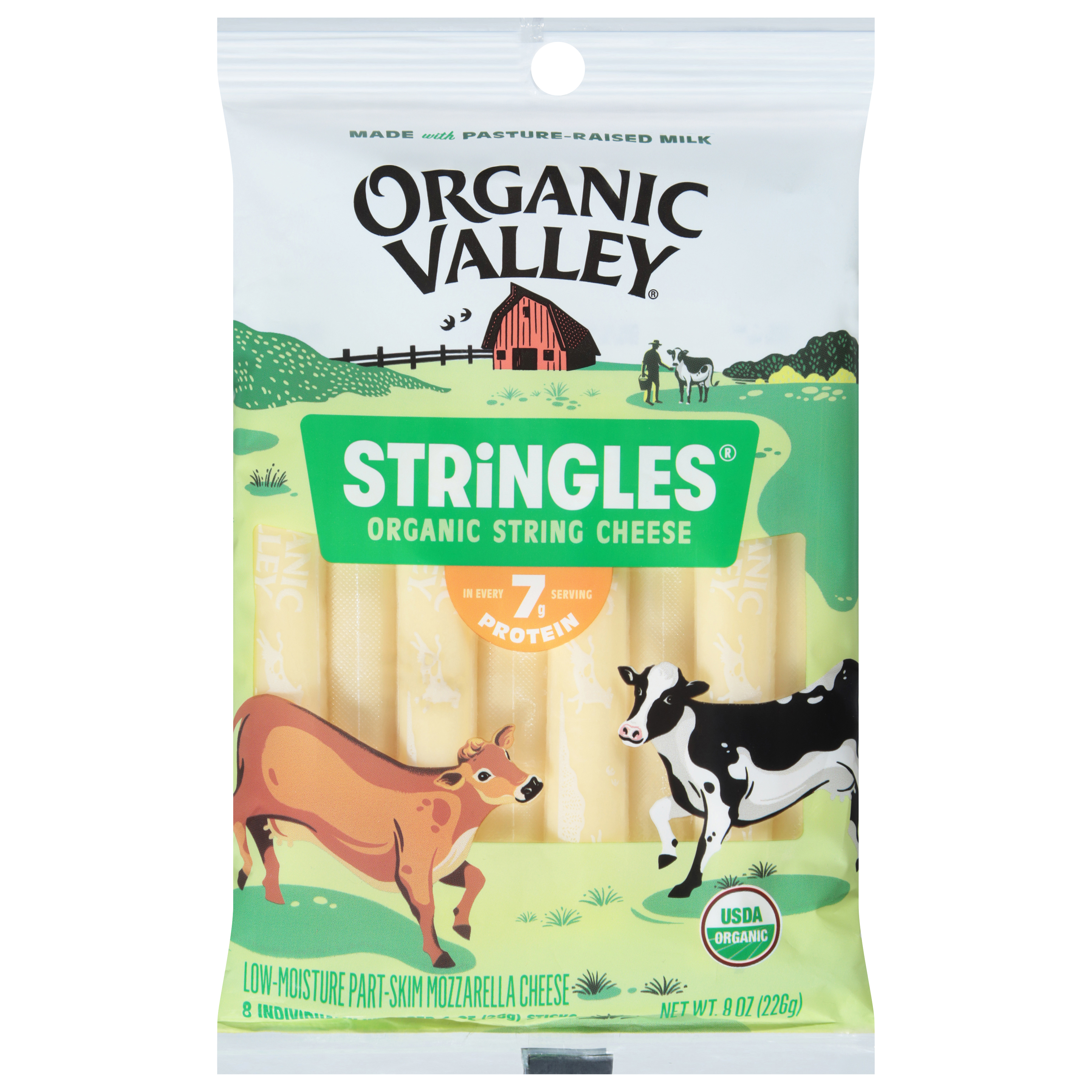 Organic Valley Stringles Low-Moisture Part-Skim Organic Mozzarella Cheese