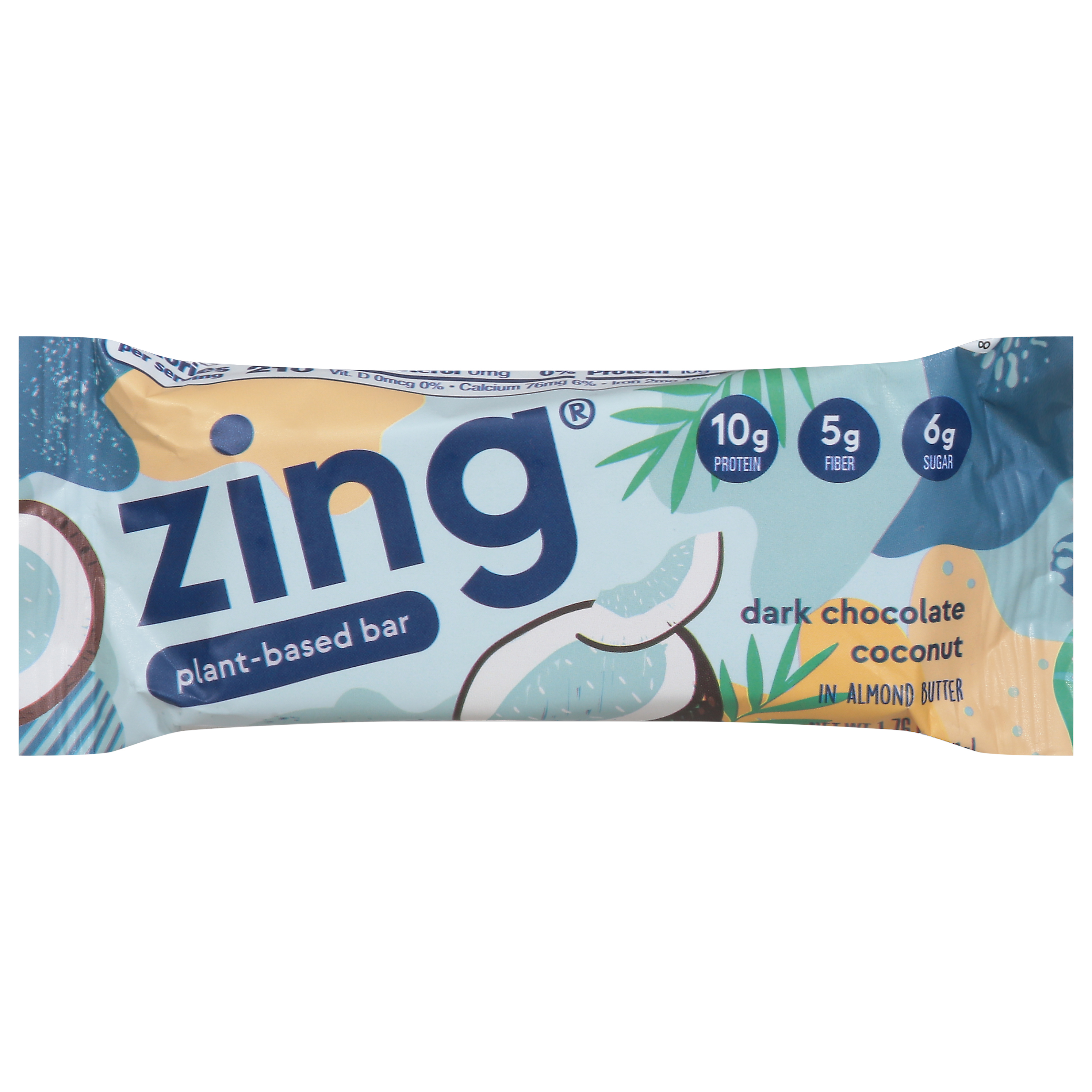 Zing Almond Butter Dark Chocolate Coconut Plant-Based Bar