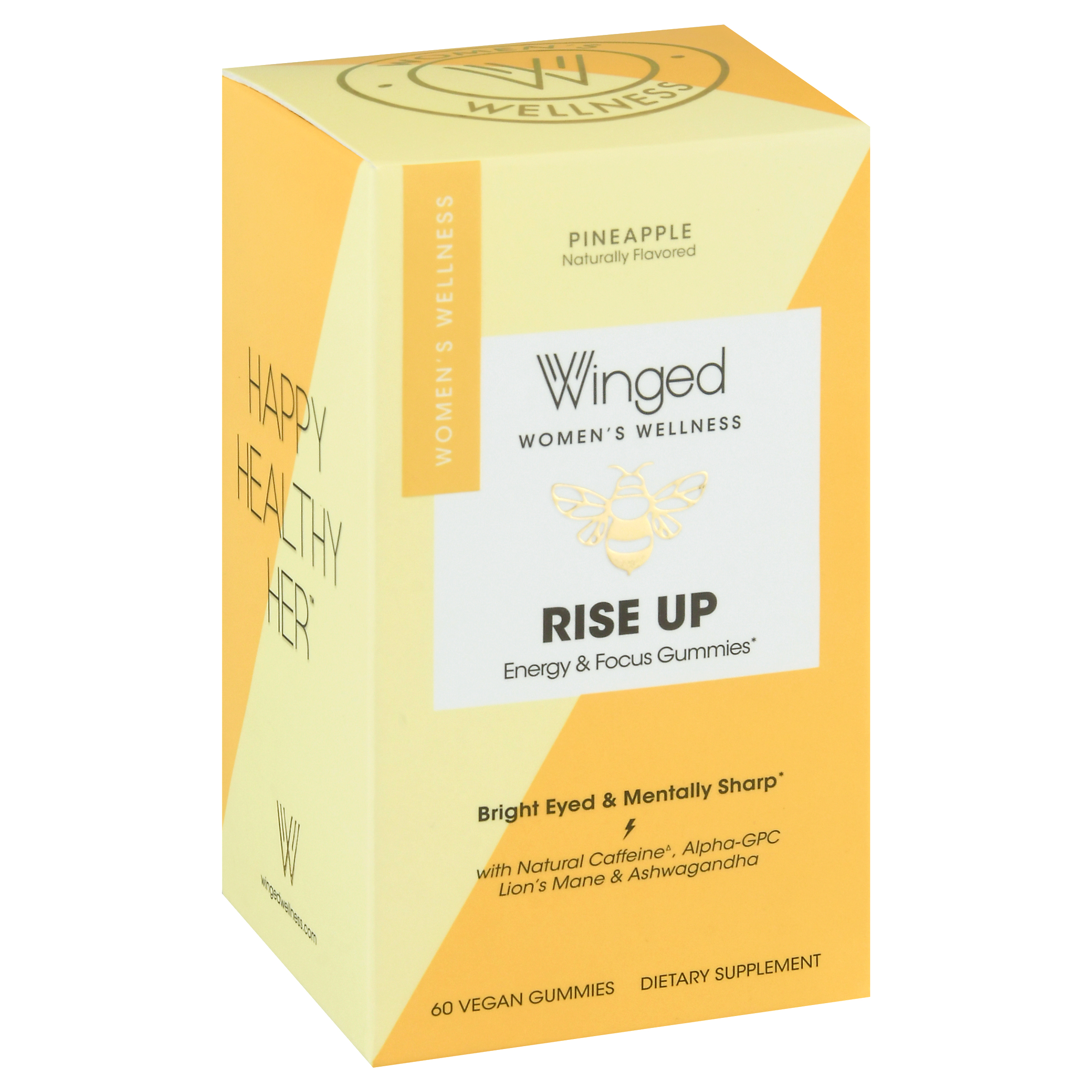 Winged Pineapple Rise Up Vegan Gummies