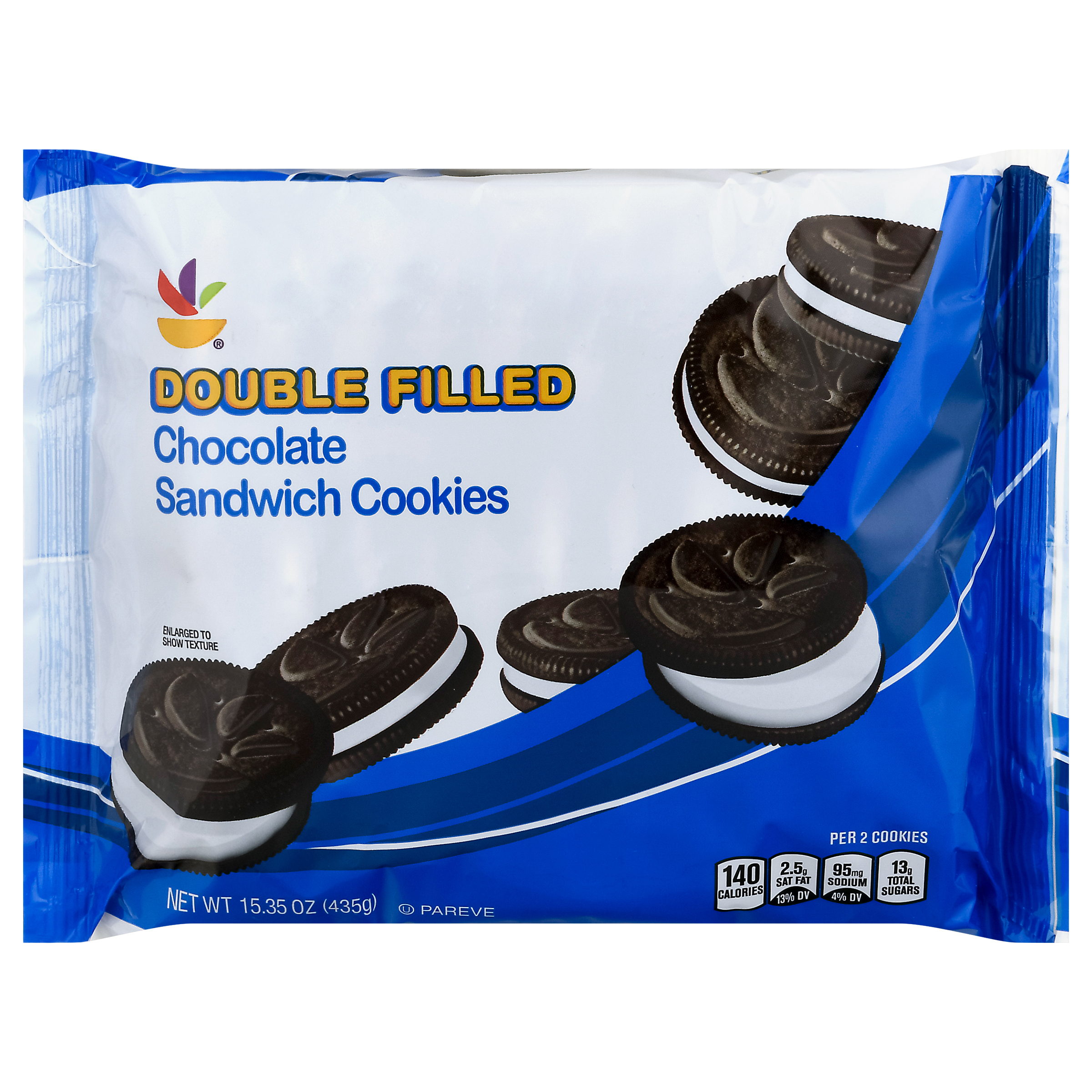 Ahold Double Filled Chocolate Sandwich Cookies 15.35 oz