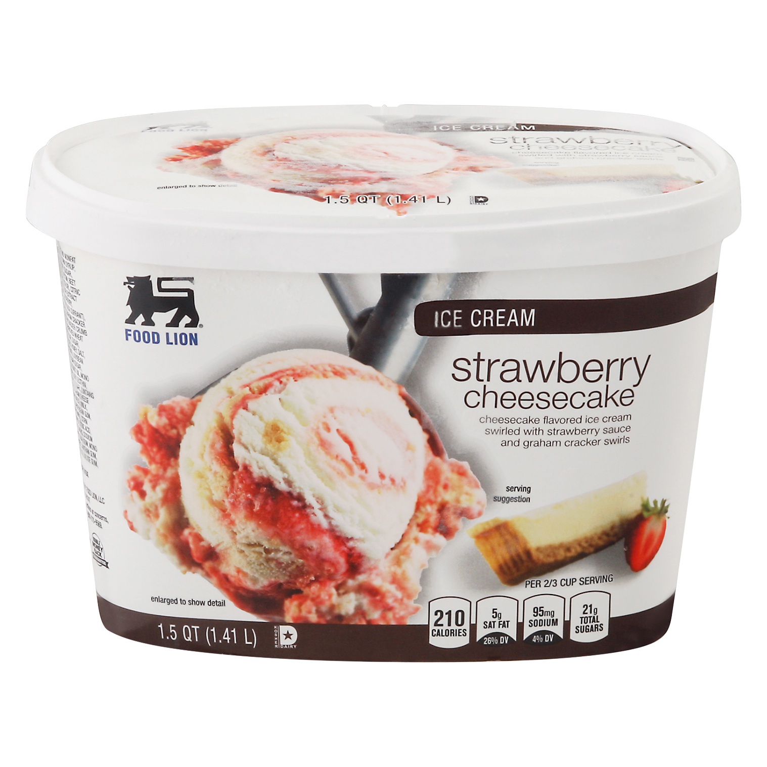 Food Lion Cheesecake Strawberry Ice Cream 1.5 qt