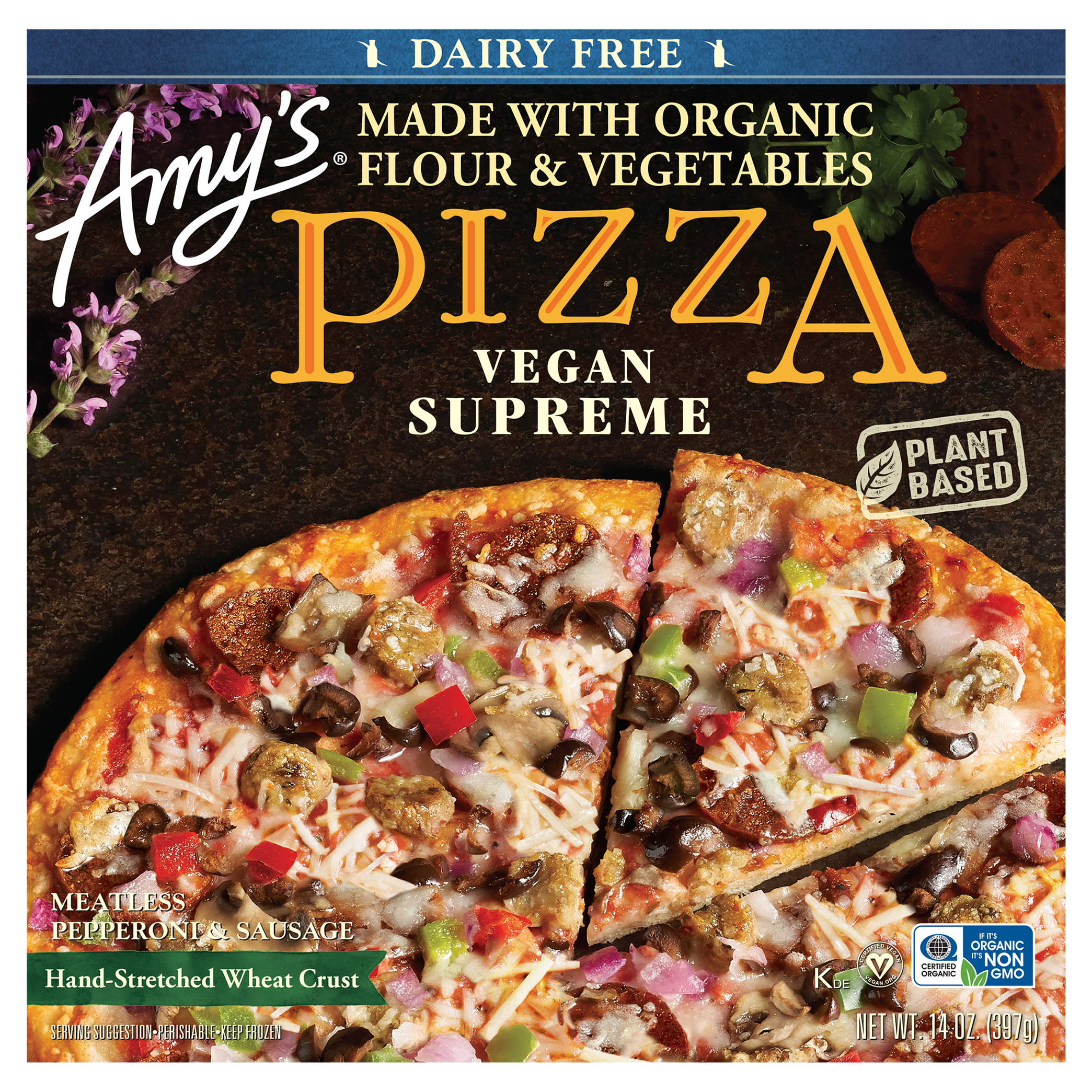 Amy's Dairy Free Vegan Supreme Pizza