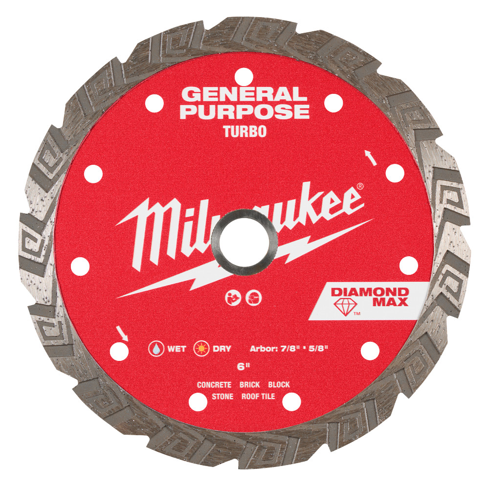 6" DIAMOND MAX Turbo, General Purpose Diamond Blade
