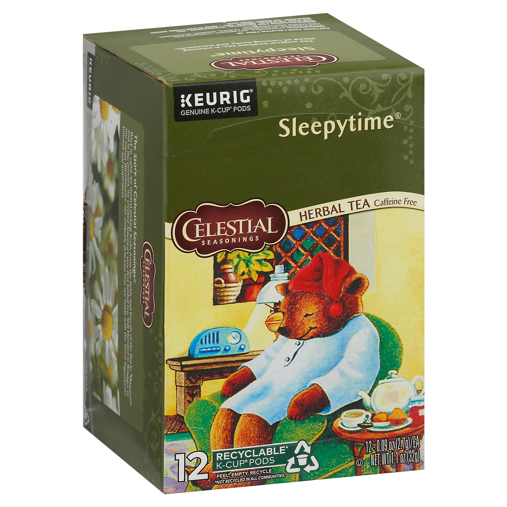 Celestial Seasonings Sleepytime Caffeine Free Herbal Tea K-Cup Pods 12 ea Box