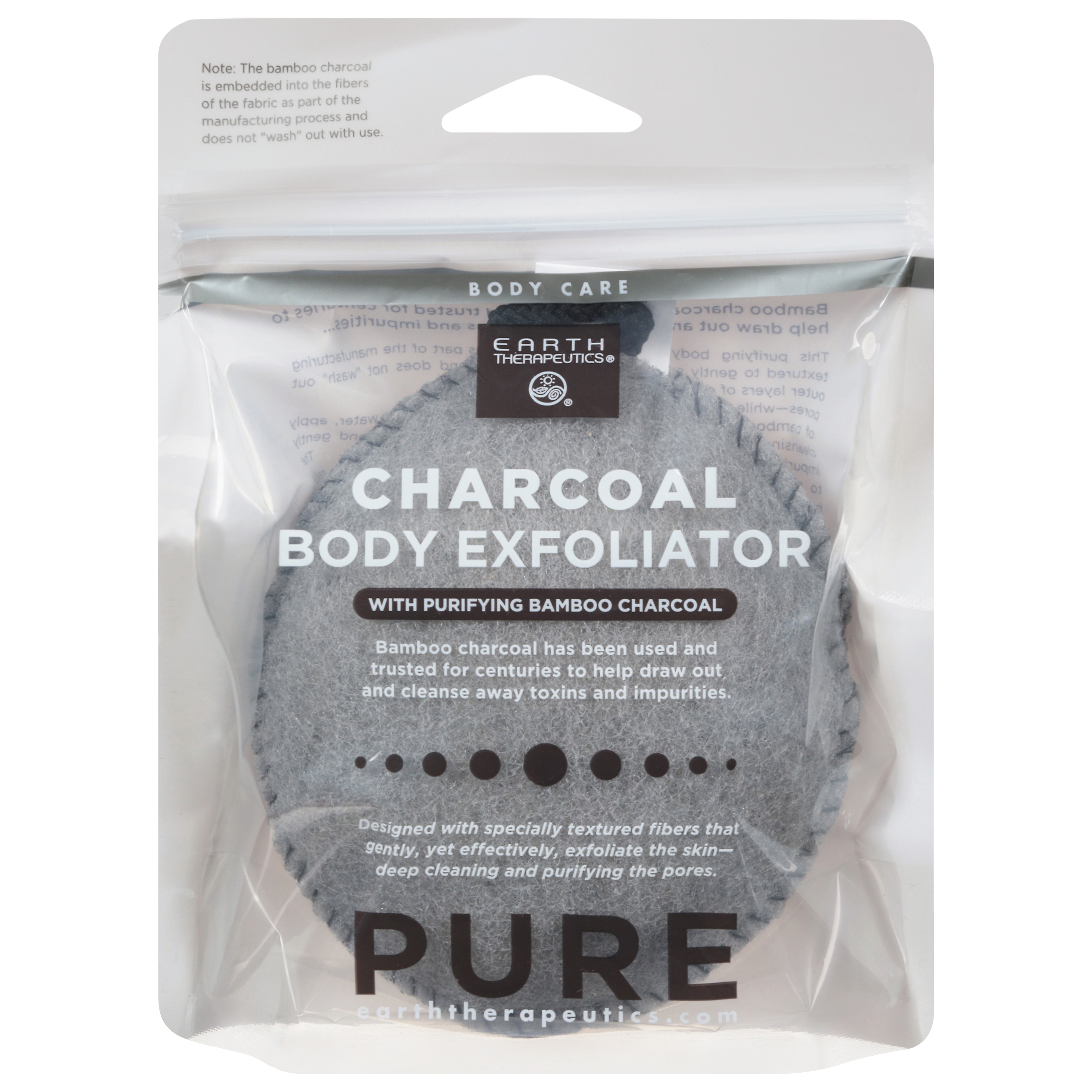 Earth Therapeutics Charcoal Body Exfoliator with Purifying Bamboo Charcoal