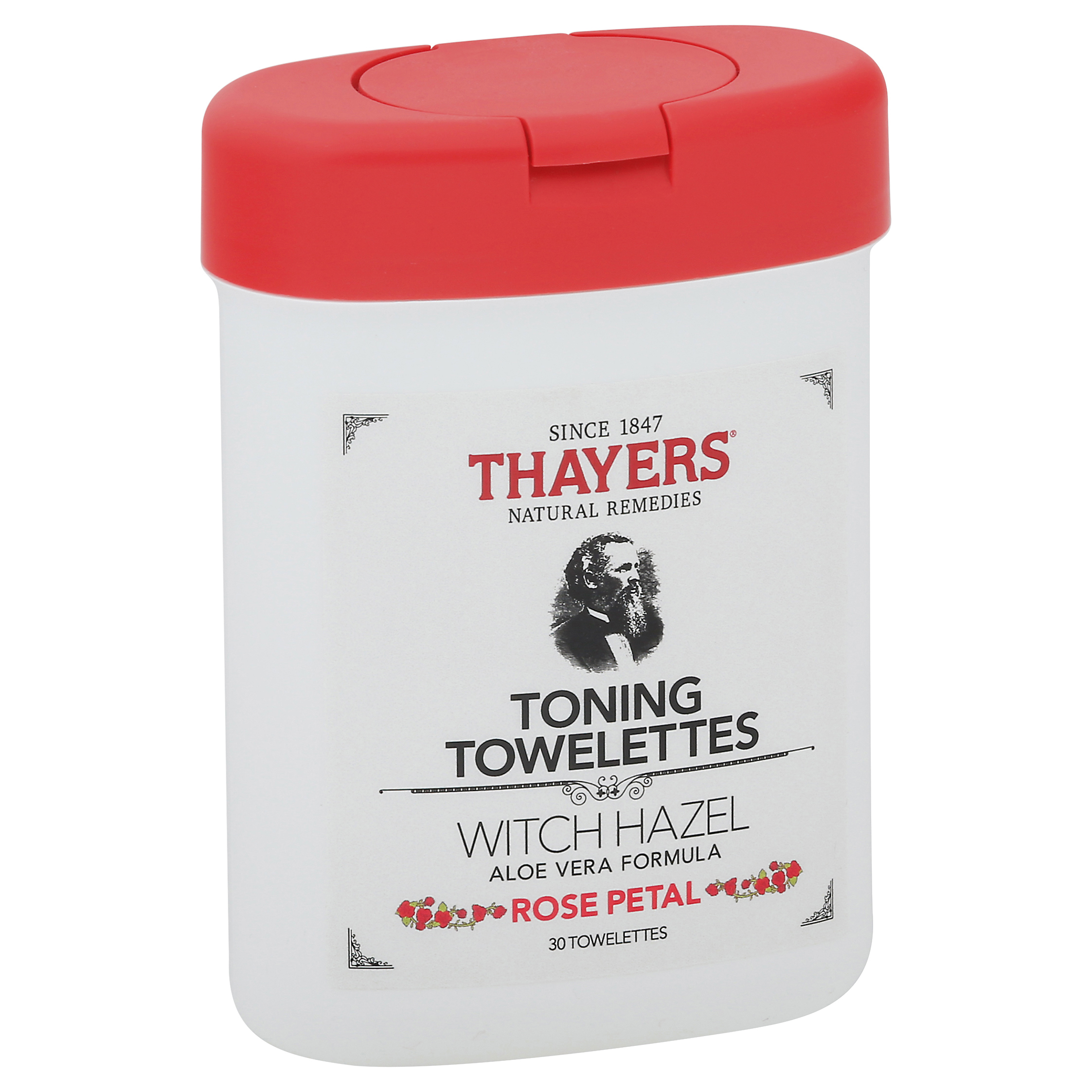 Thayers Witch Hazel Rose Petal Towelettes 30 Towelettes