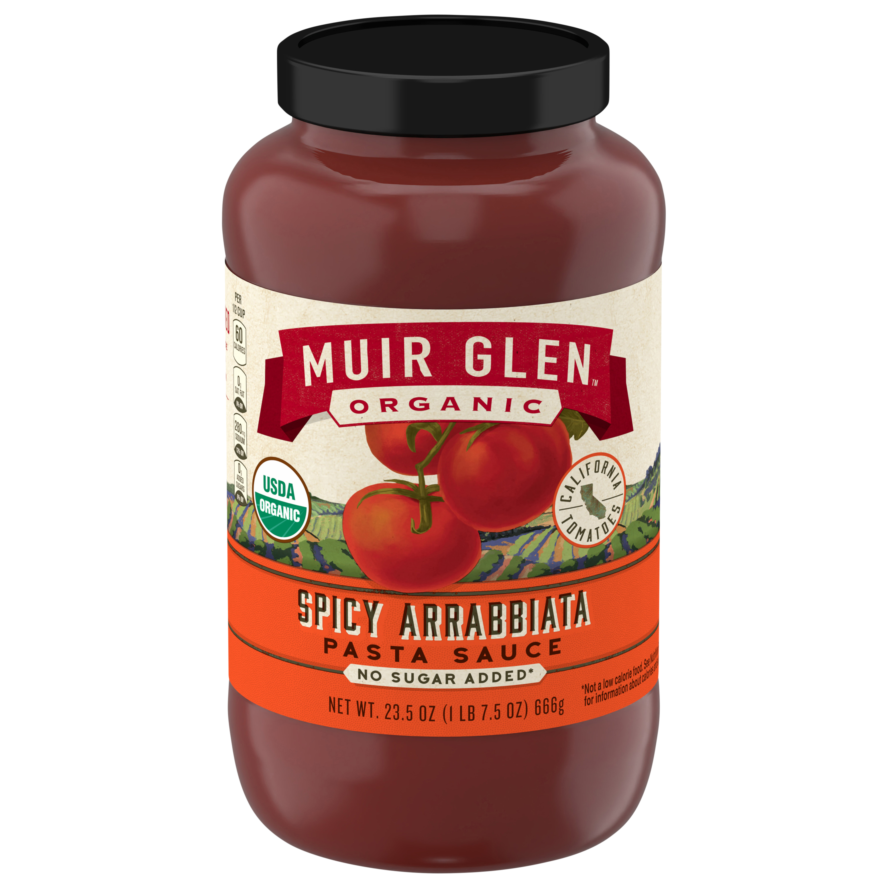 Muir Glen Organic Spicy Arrabbiata Pasta Sauce, No Sugar Added, 23.5 oz.
