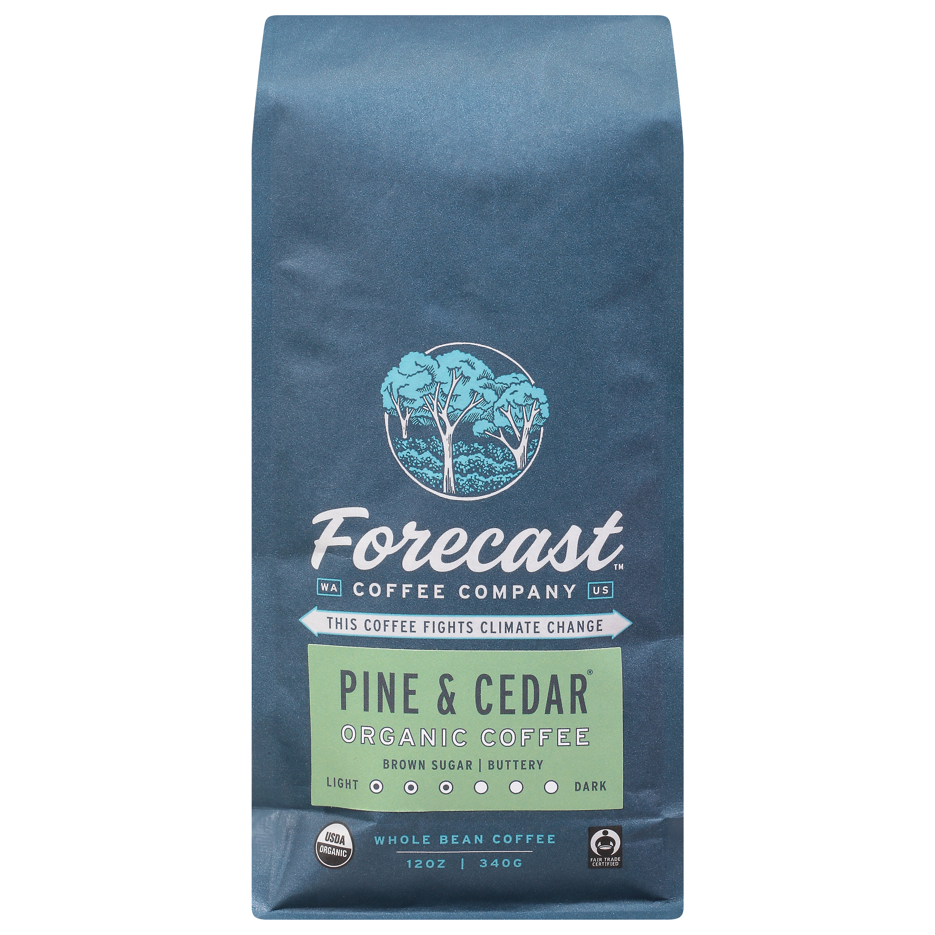 Forecast Coffee Company Organic Pine & Cedar Medium Roast Whole Bean Coffee