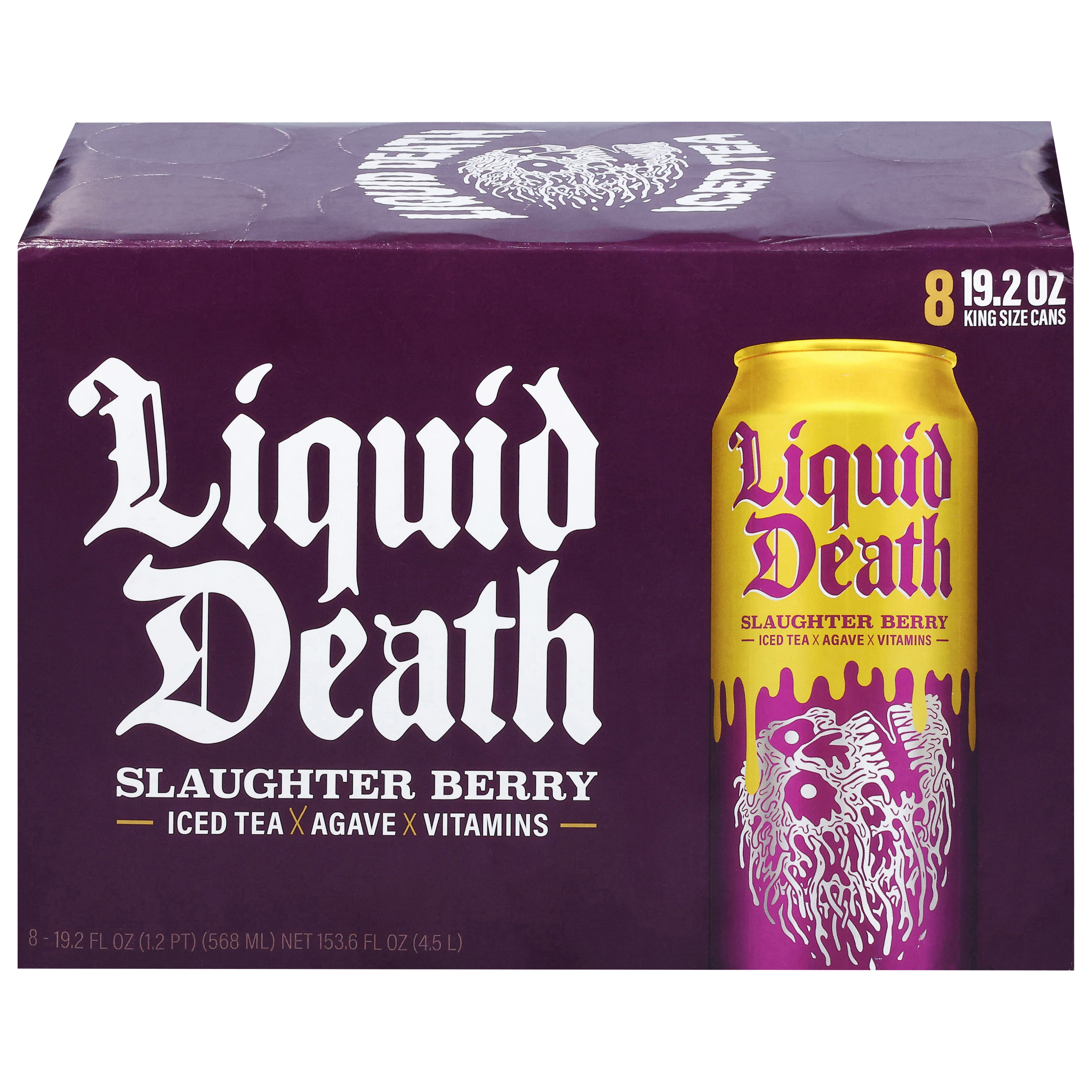 Liquid Death Slaughter Berry Iced Tea King Size Cans