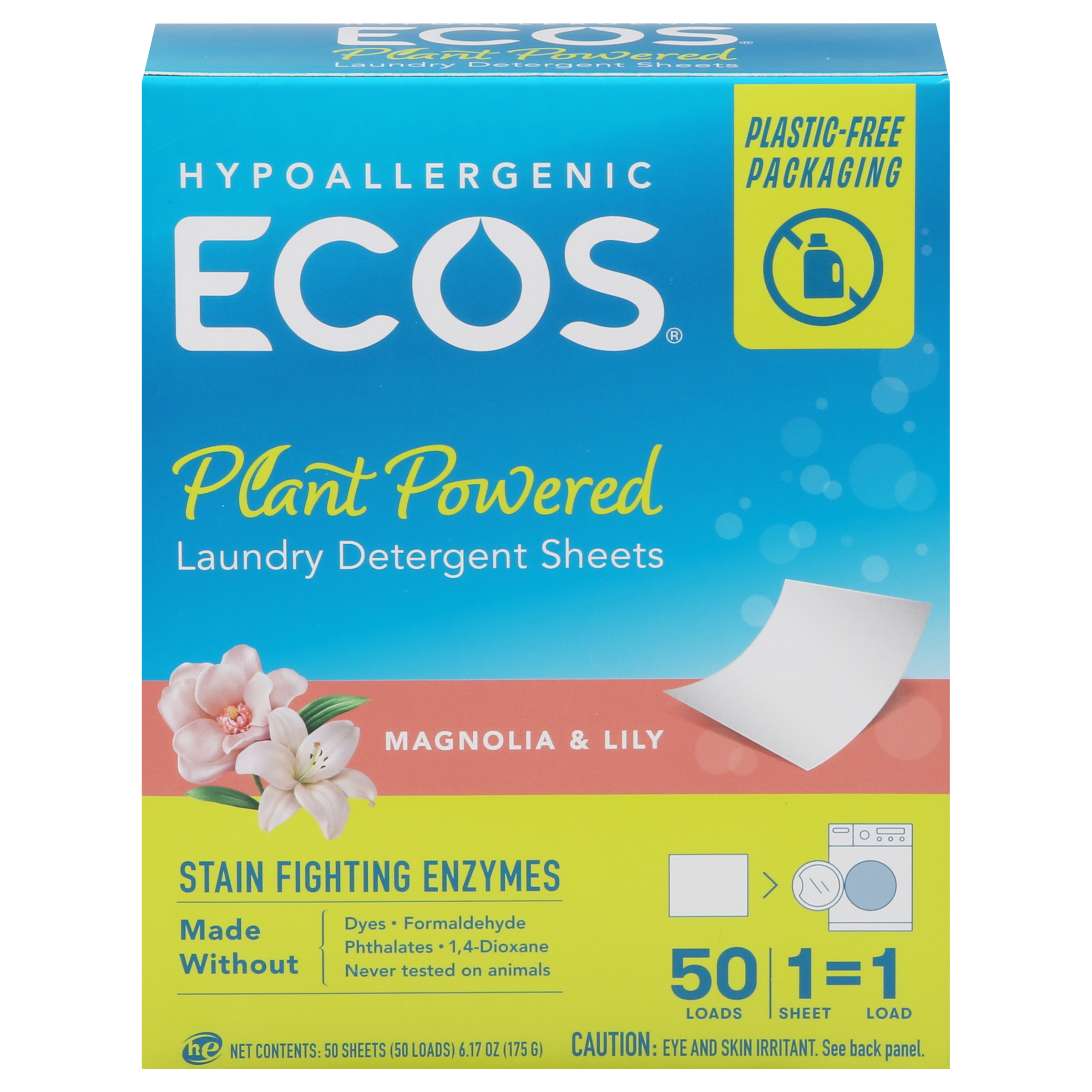 Ecos Plant Powered Magnolia & Lily Laundry Detergent Sheets