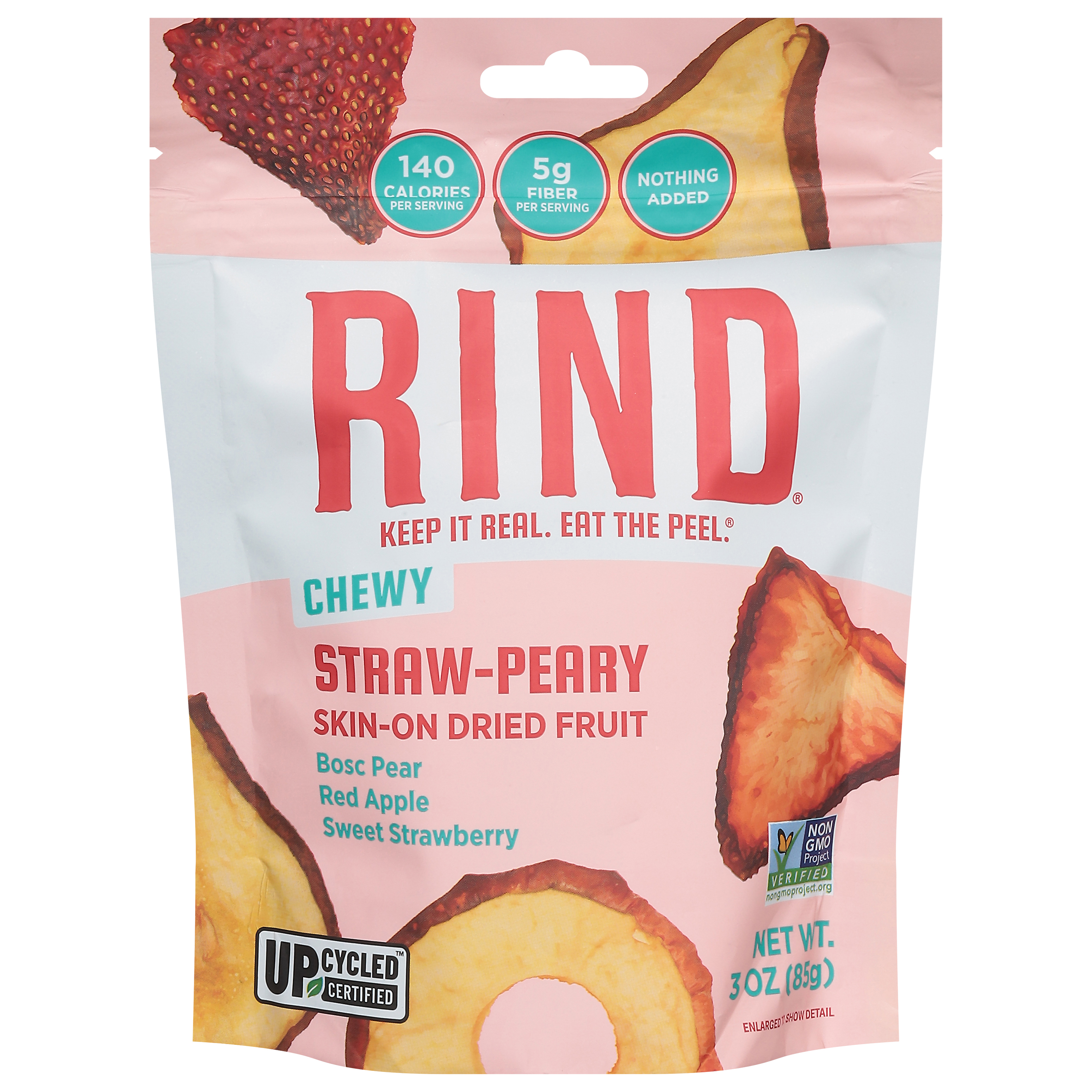 Rind Skin-On Straw-Peary Dried Fruit