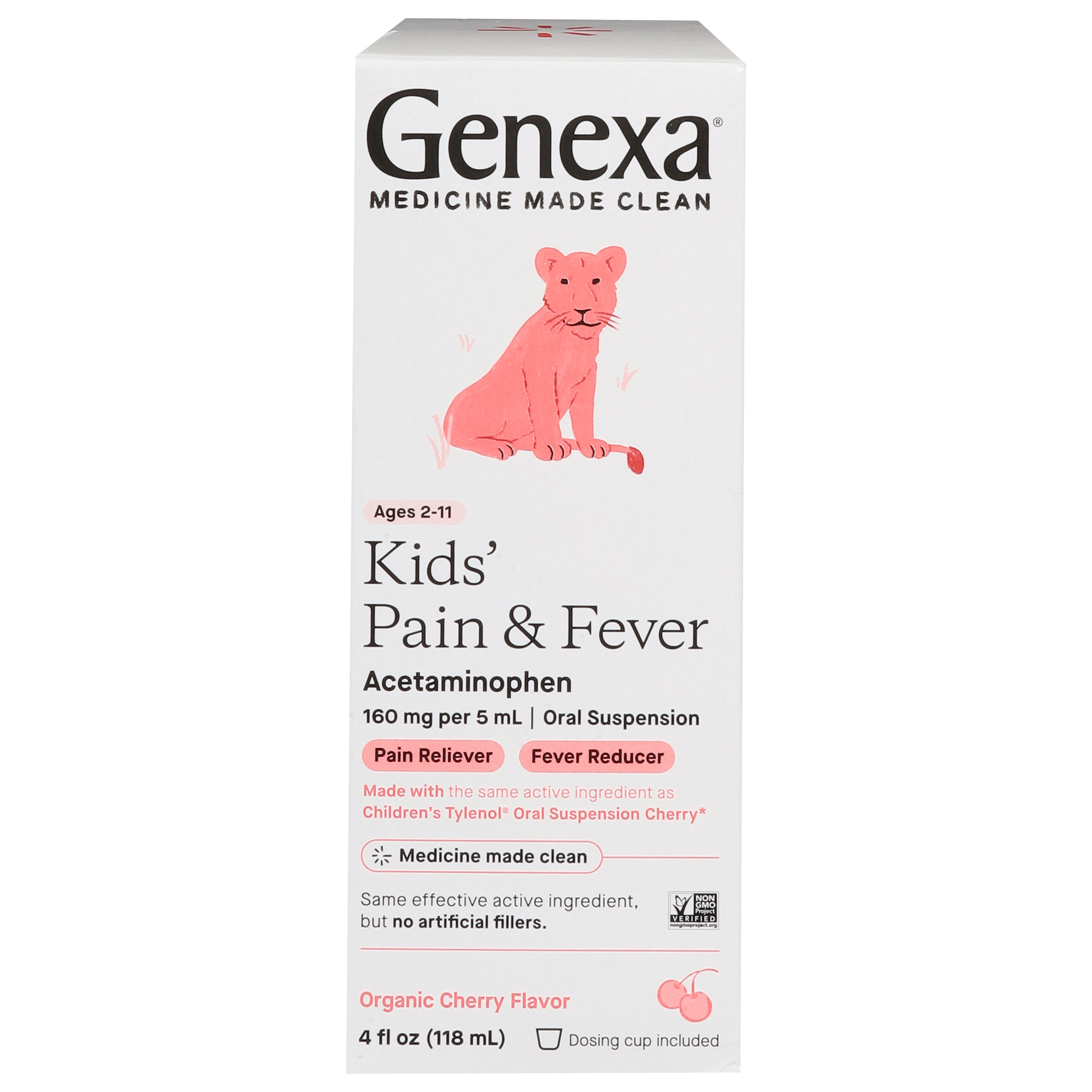 Genexa Kids' Ages 2-11 Organic Cherry Flavor Pain & Fever