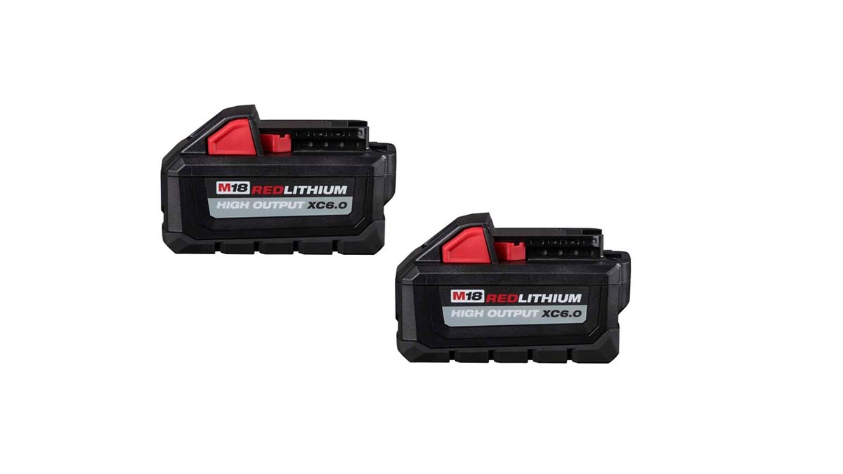 Milwaukee M18 Redlithium 6 AH Battery Pack, 2 Piece 2216826