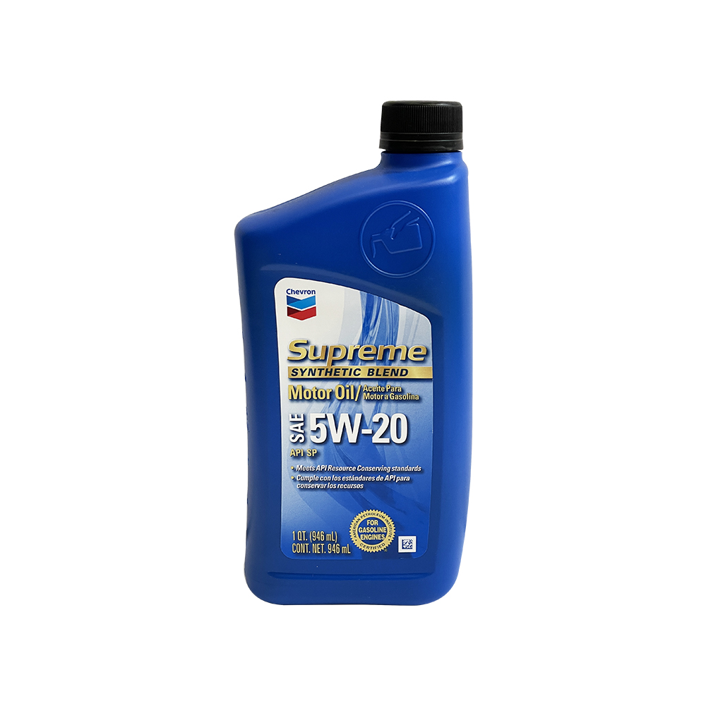 Chevron Motor Oil 5W-20, Synthetic 1 qt