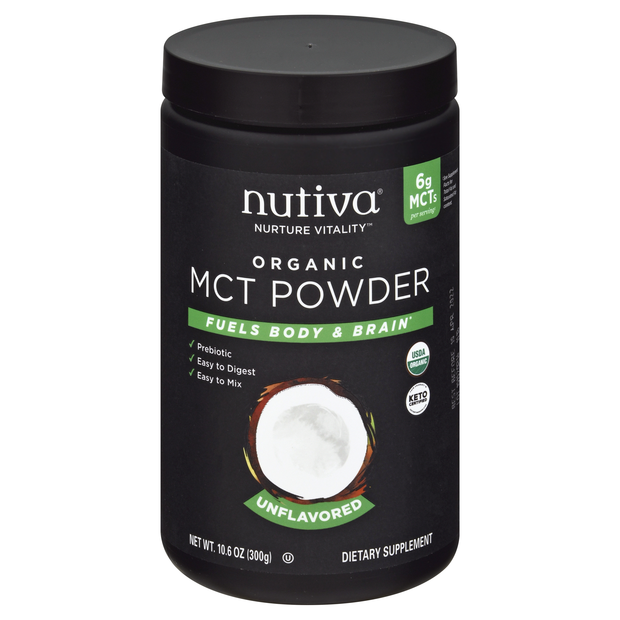 Nutiva Organic Unflavored MCT Powder