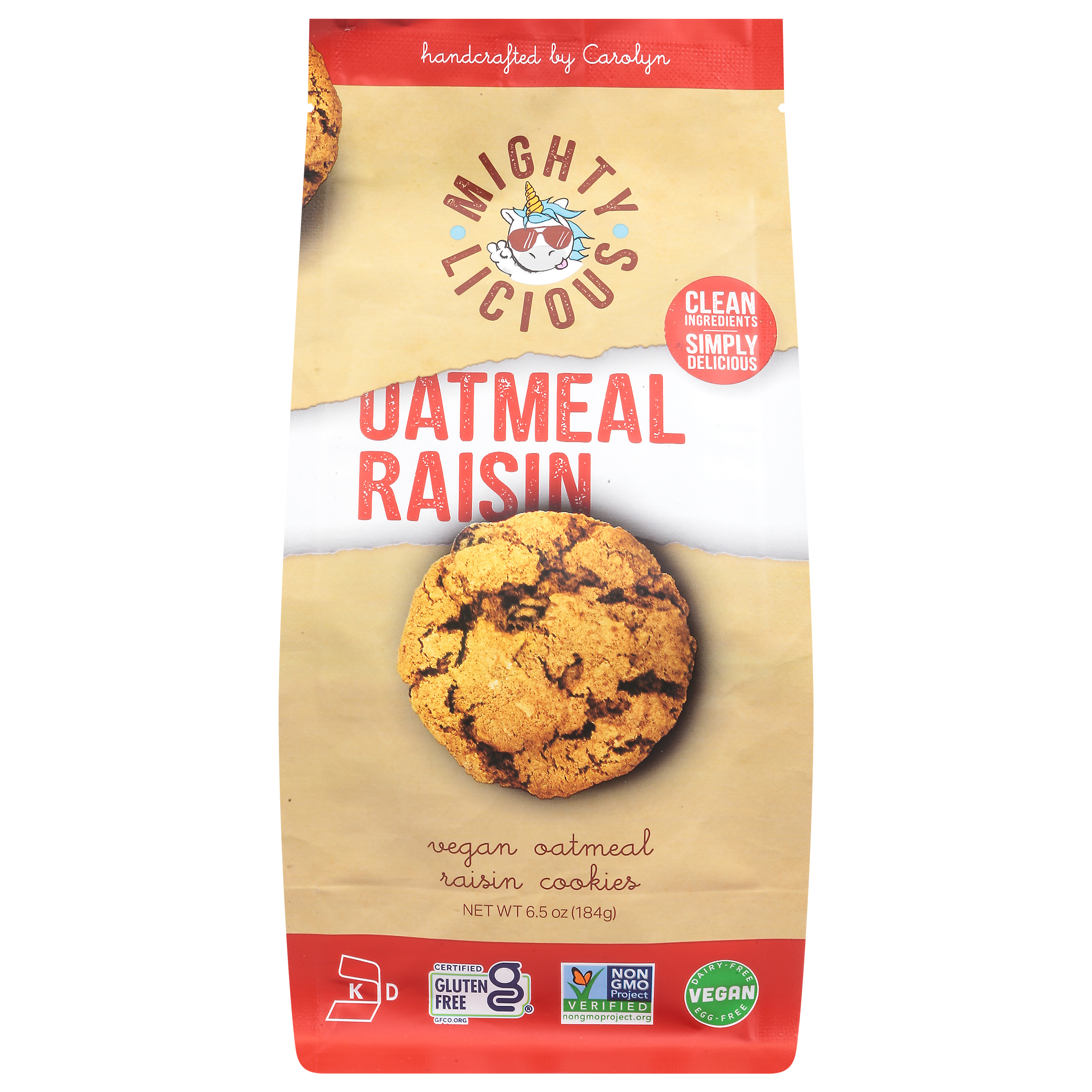 Mightylicious Vegan Oatmeal Raisin Cookies