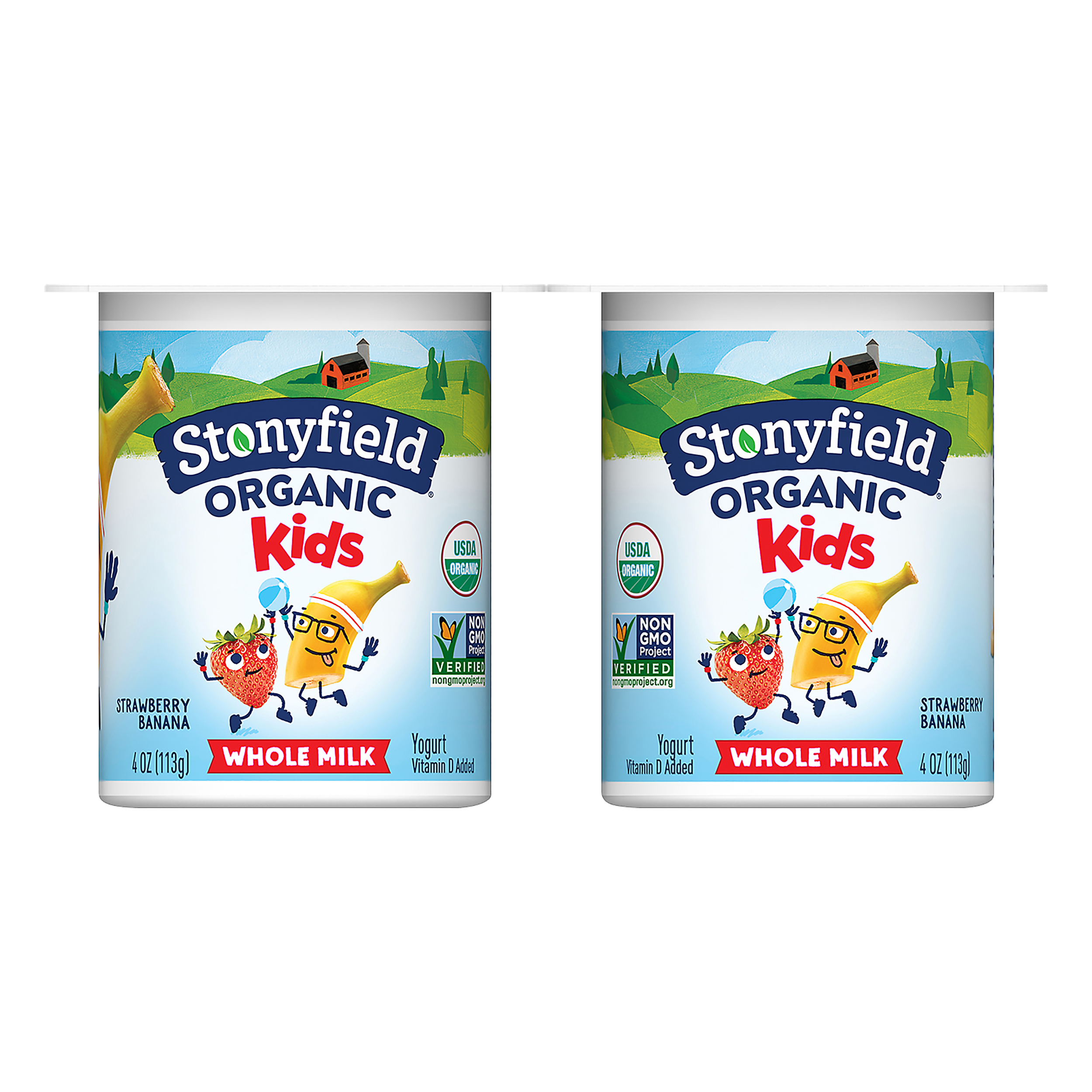Stonyfield® Organic Kids Strawberry Banana Whole Milk Yogurt 6-4 oz. Cups