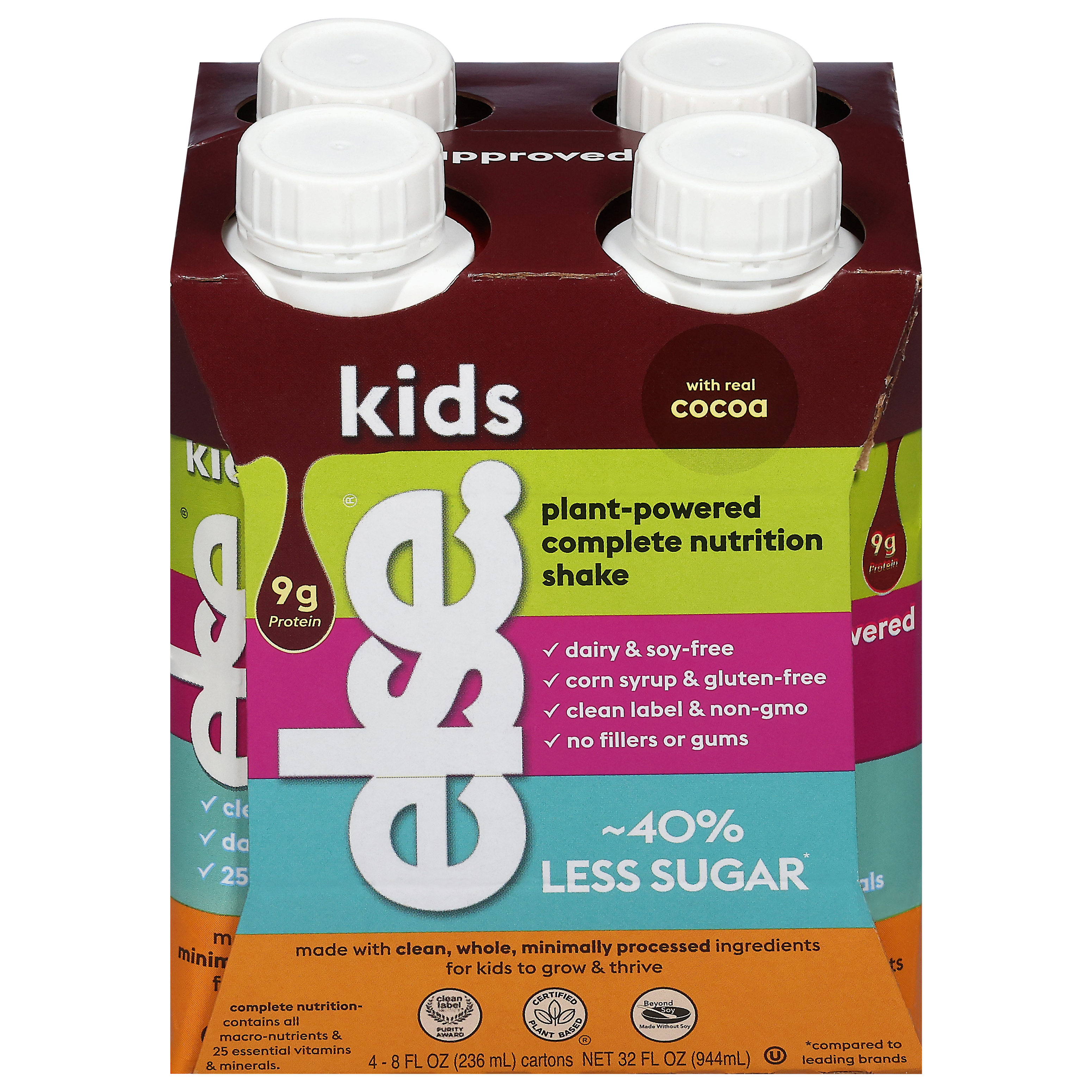 Else Kids Plant-Powered Complete Nutrition Shake with Real Cocoa 4 - 8 fl oz Cartons
