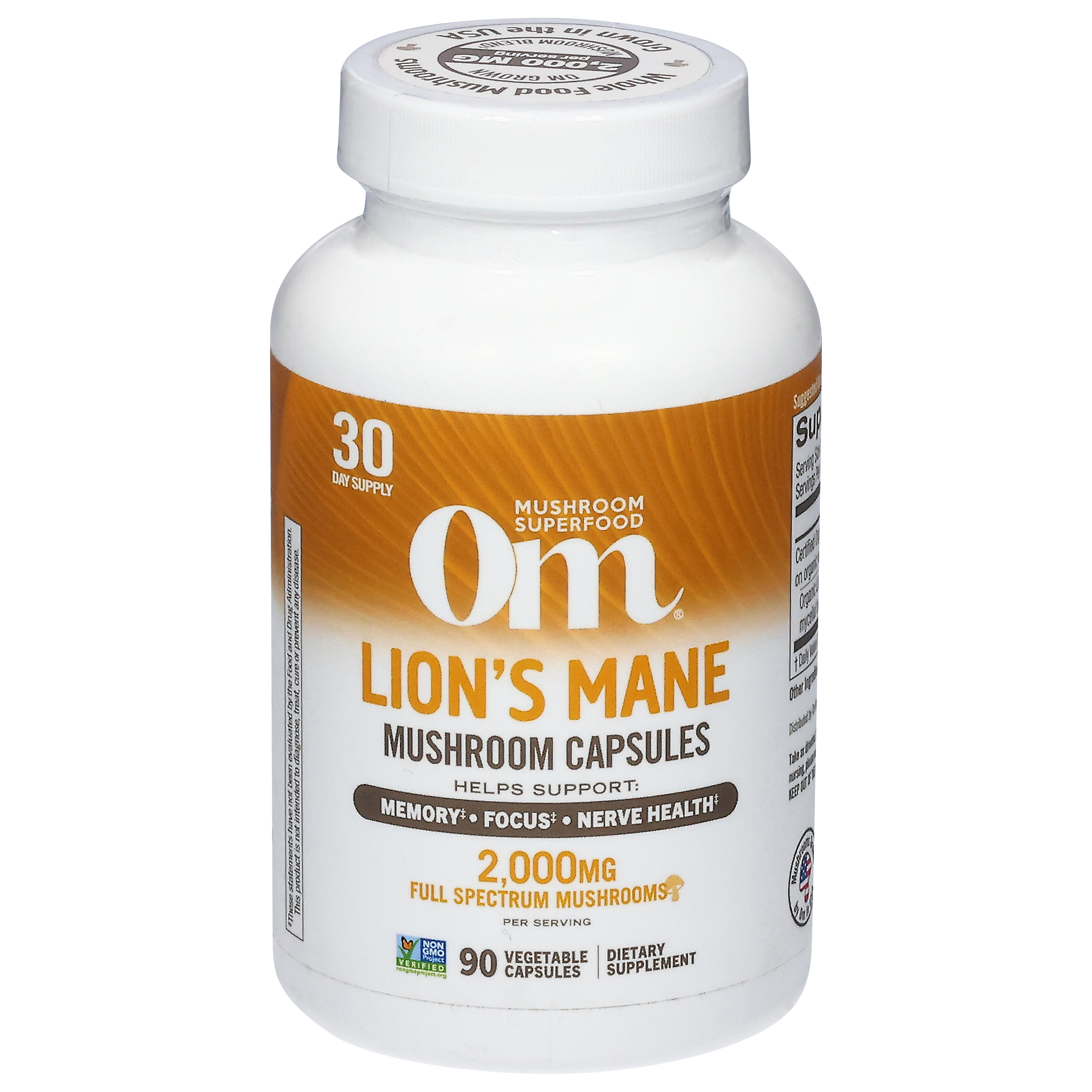 Om 2,000 mg Lion's Mane 90 Vegetable Capsules