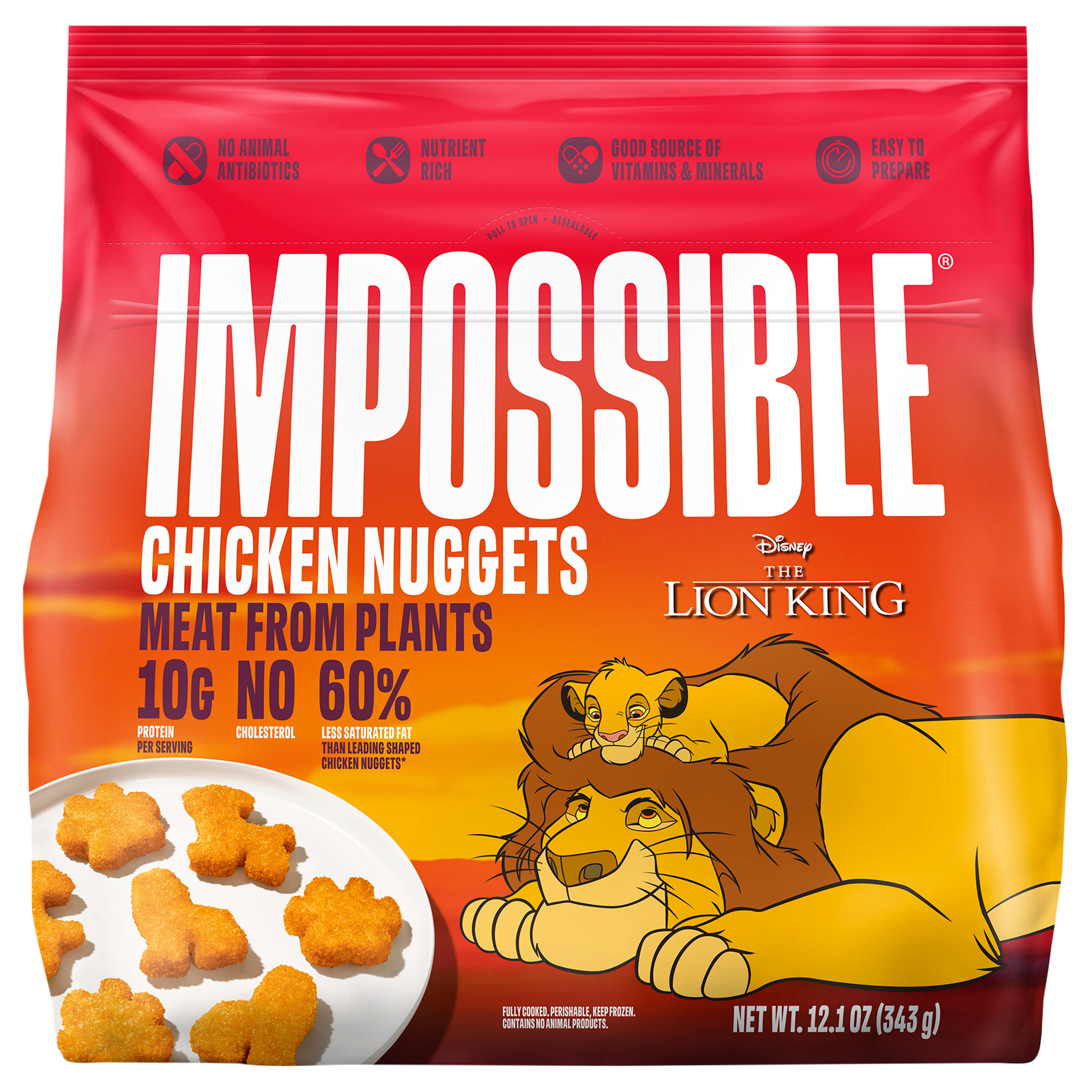 Impossible™ Character Shaped Chicken Nuggets Meat From Plants, Frozen,Fully Cooked,