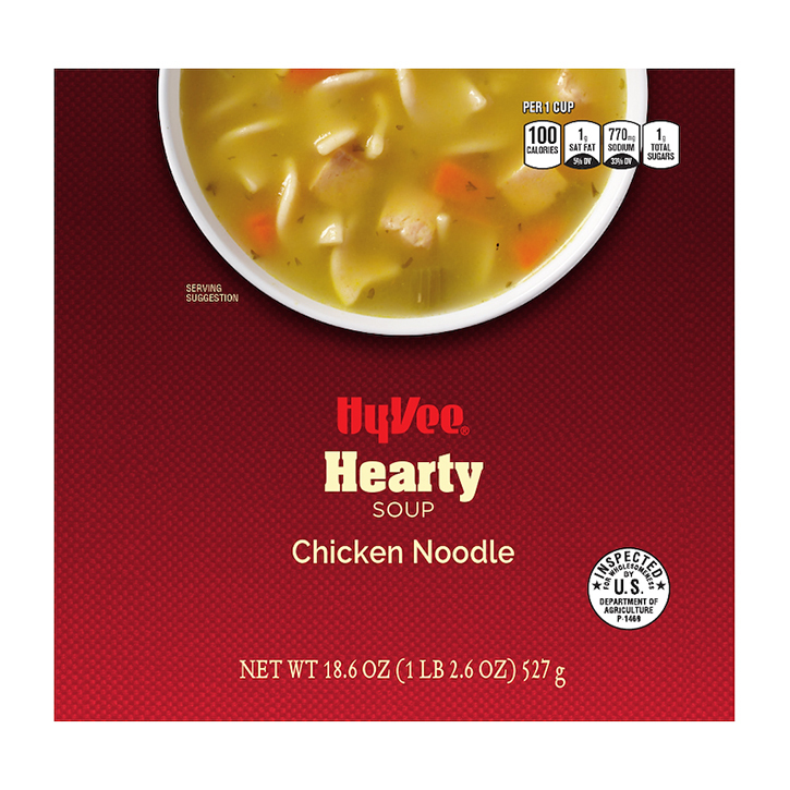 HyVee Chicken Noodle Hearty Soup 18.6 oz